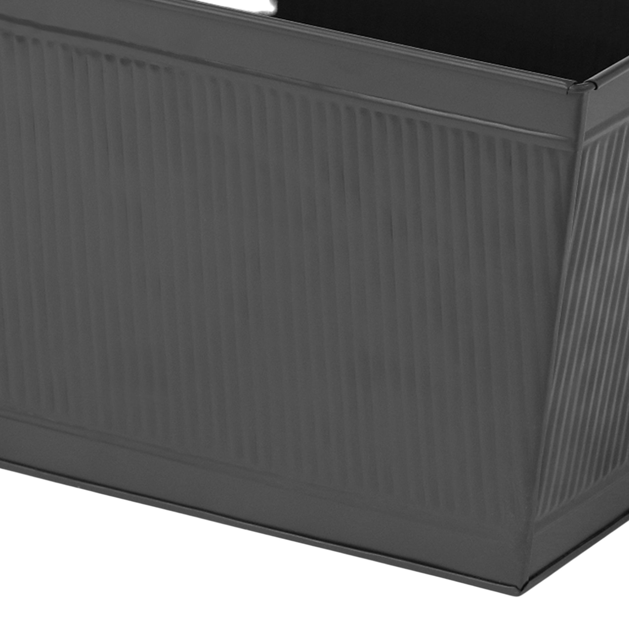 Verve Rectangular Metal Planter 6L - Grey