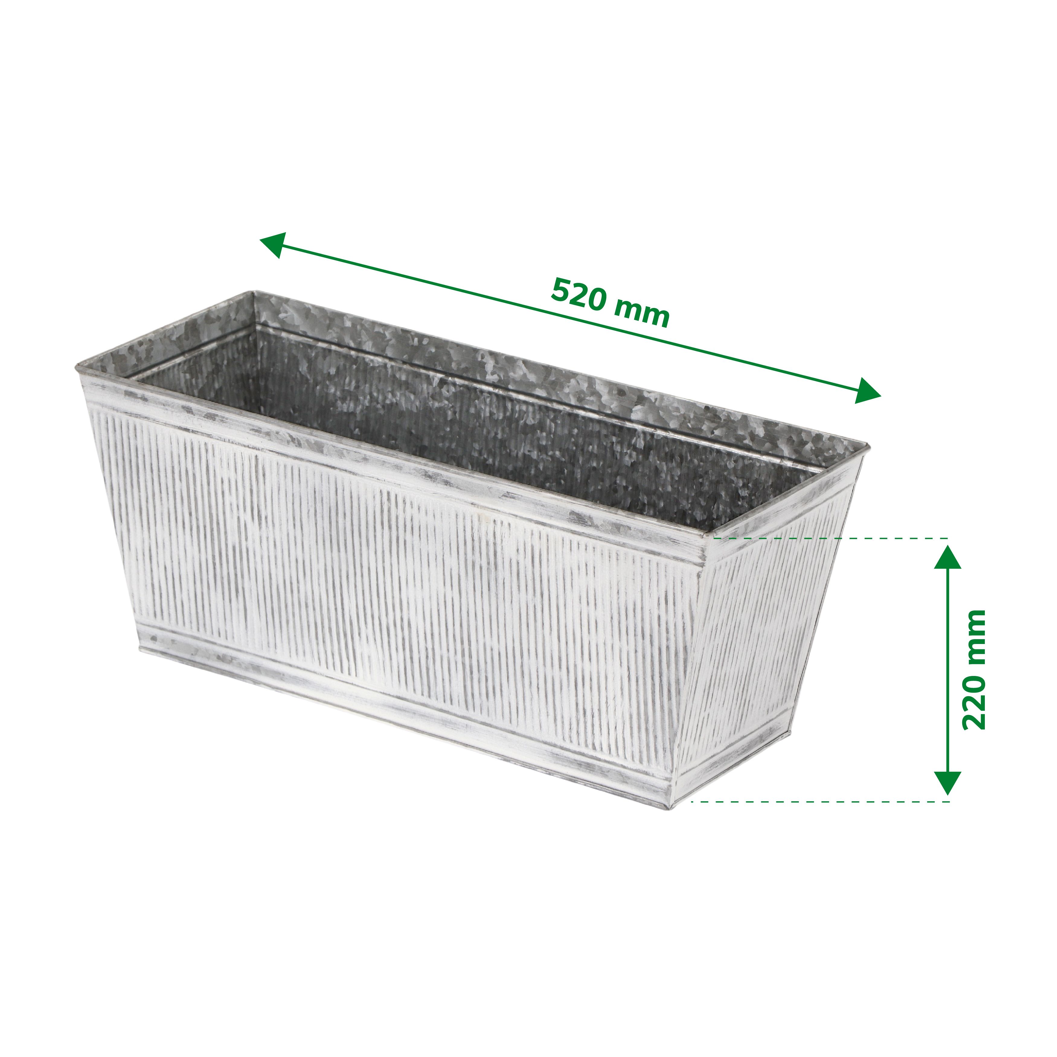 Verve Rectangular Metal Planter 6L
