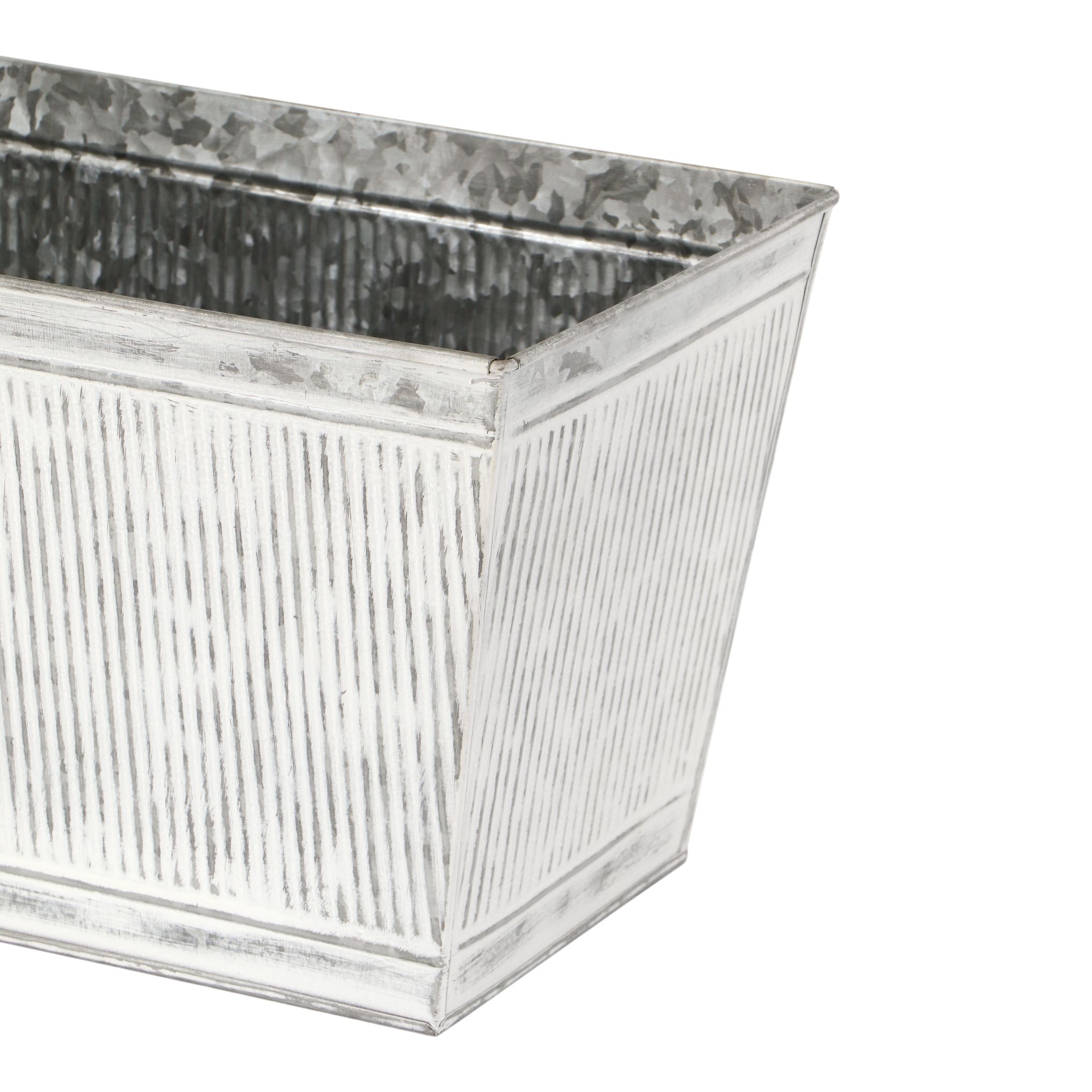 Verve Rectangular Metal Planter 6L