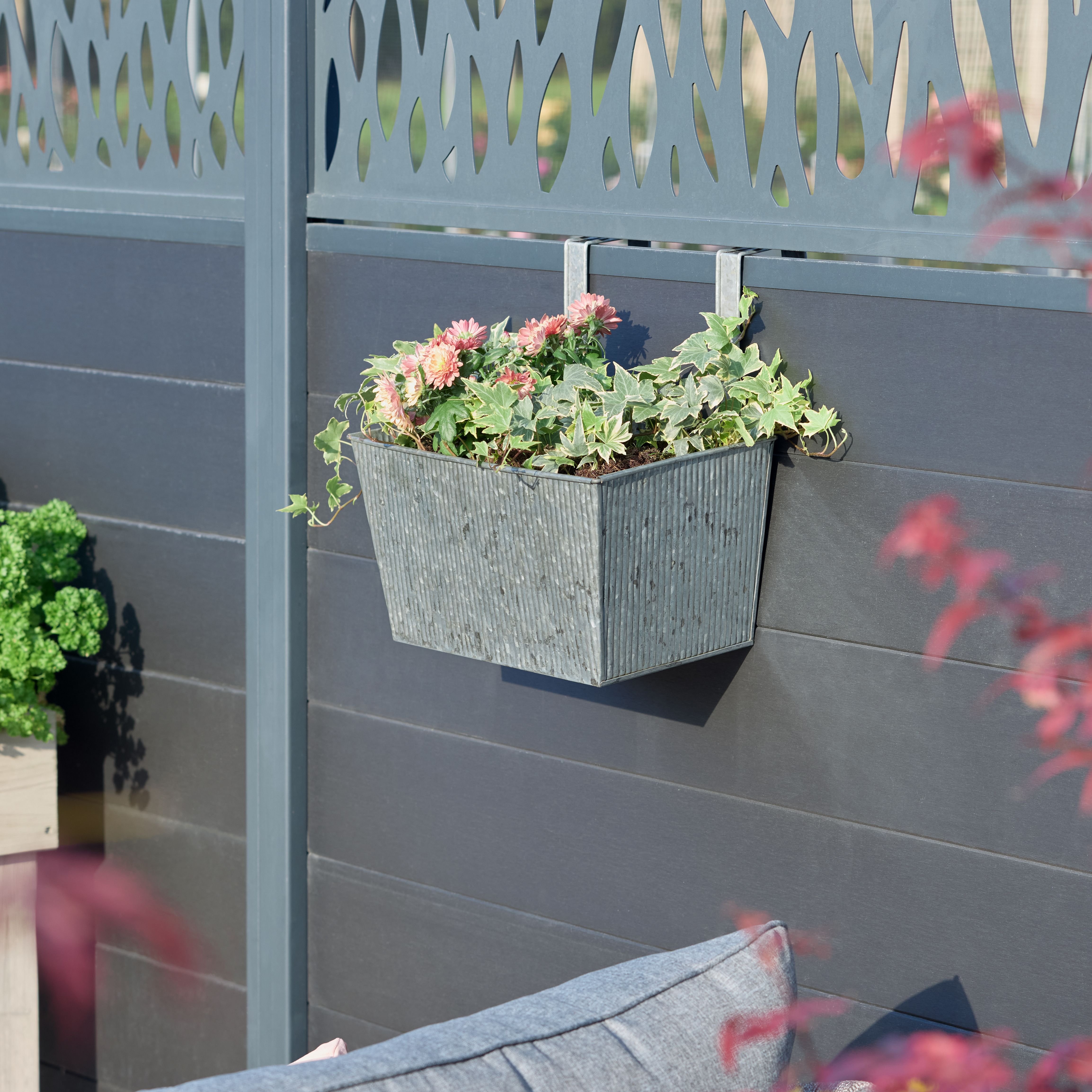Verve Rectangular Metal Trough 4L (W)20cm