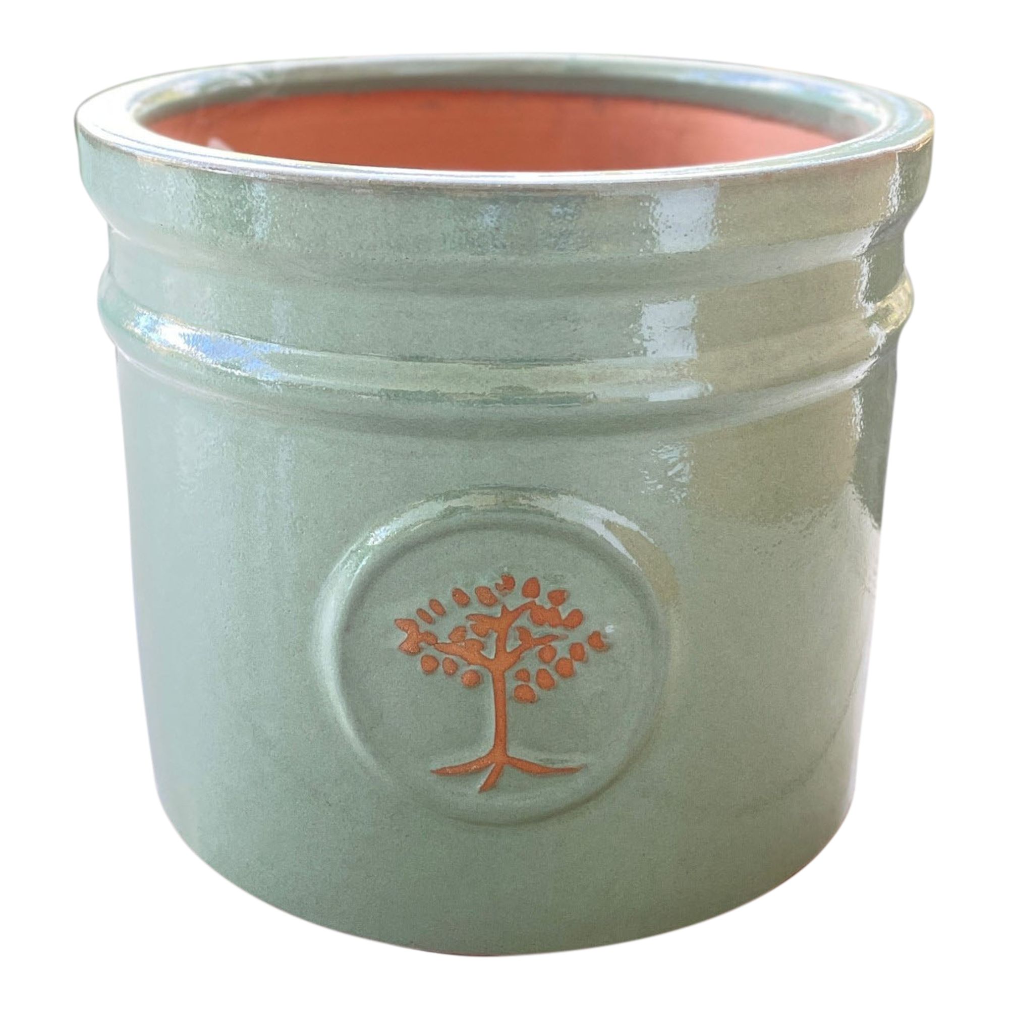 Verve Sage Green Ceramic Plant pot (Dia) 17cm, (H)26cm
