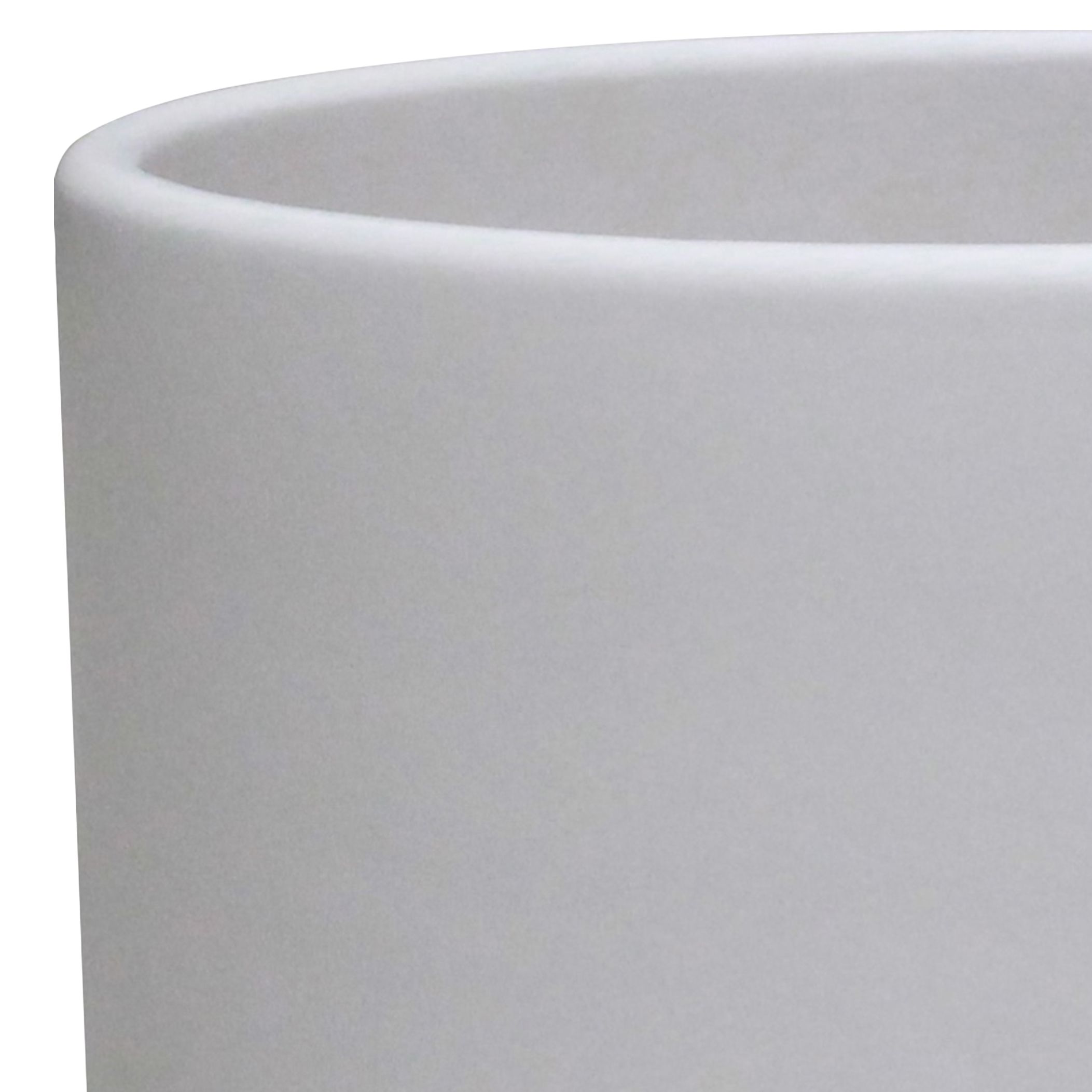 Verve Sheer bliss Cream Clay Plant pot (Dia) 14cm, (H)14cm