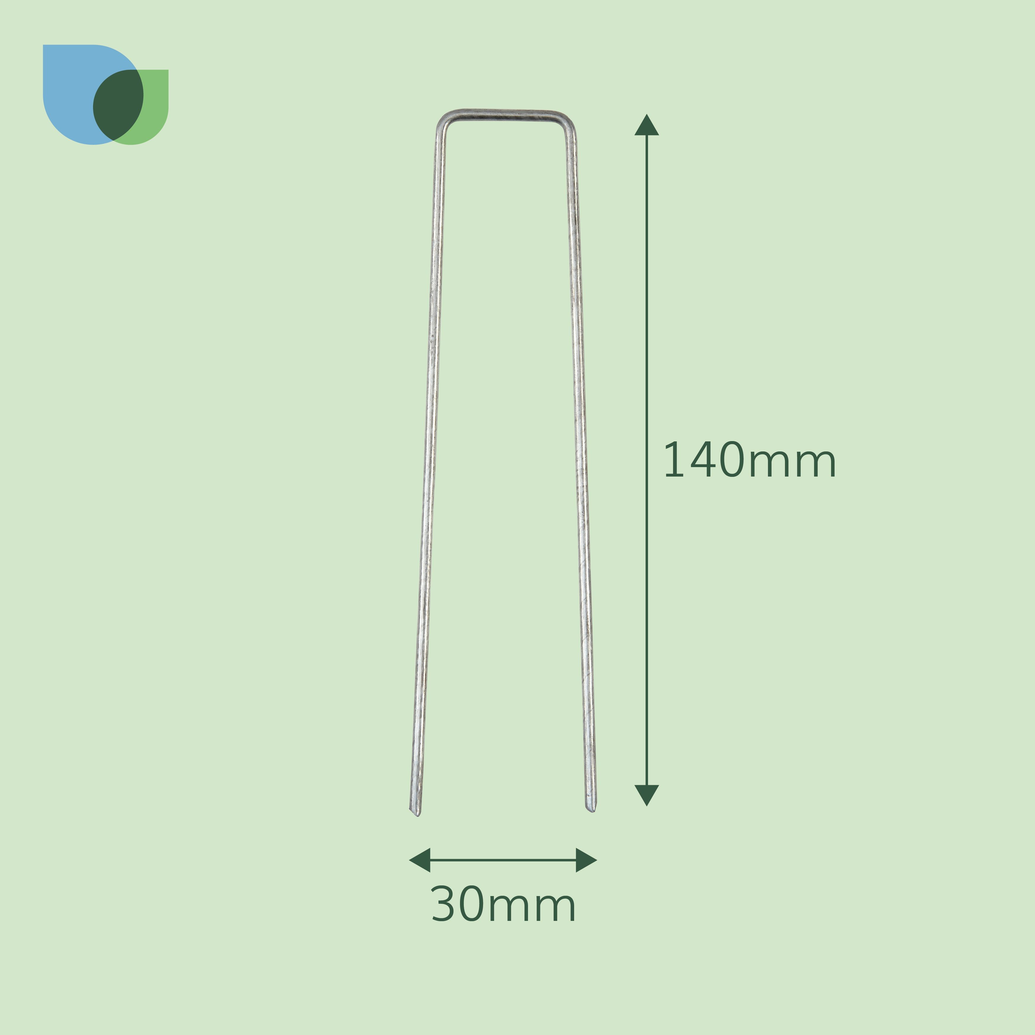 Verve Small Landscaping fabric staple (L)140mm (W)30mm, Pack of 20
