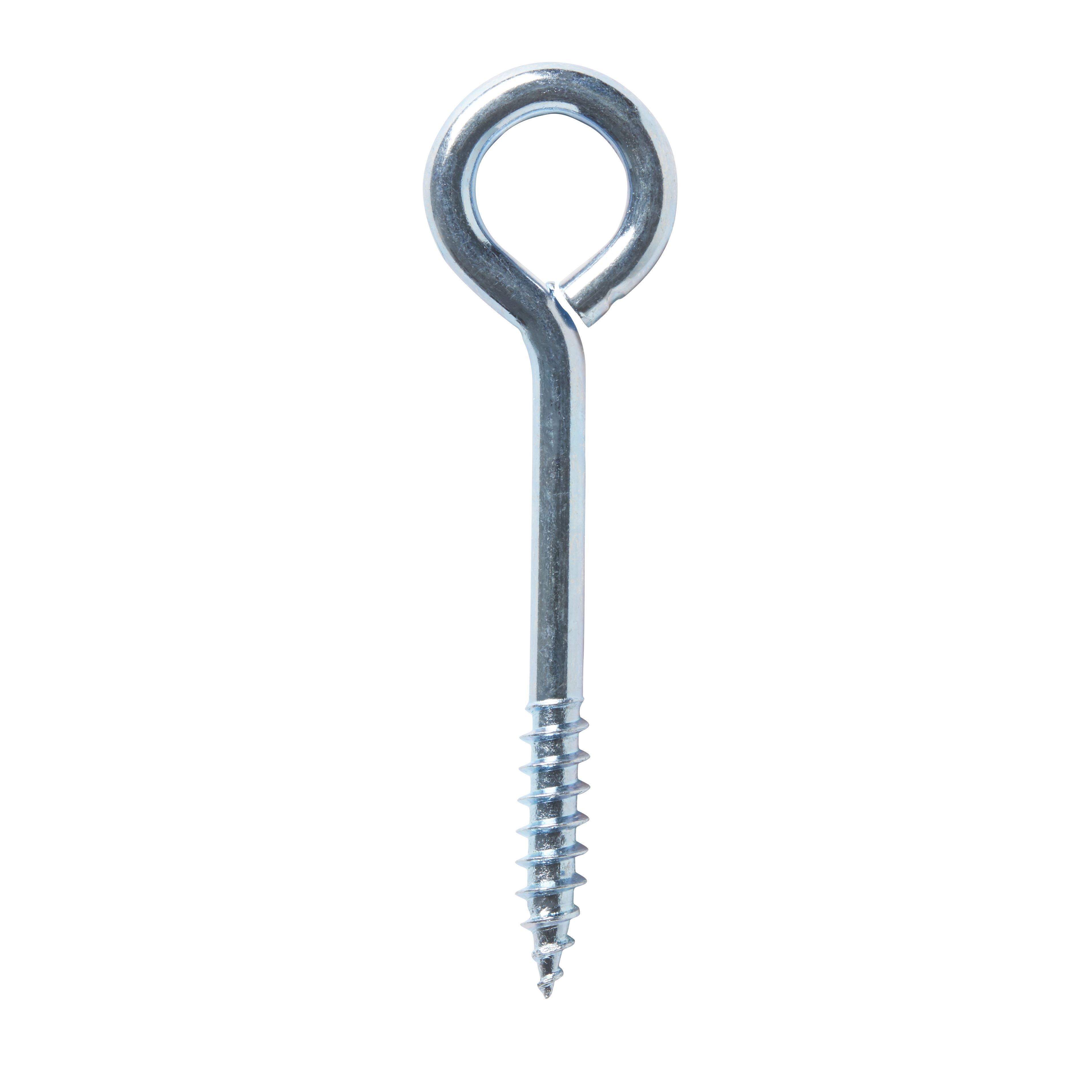 Zinc-plated Metal Medium Screw eye (L)30mm, Pack of 10