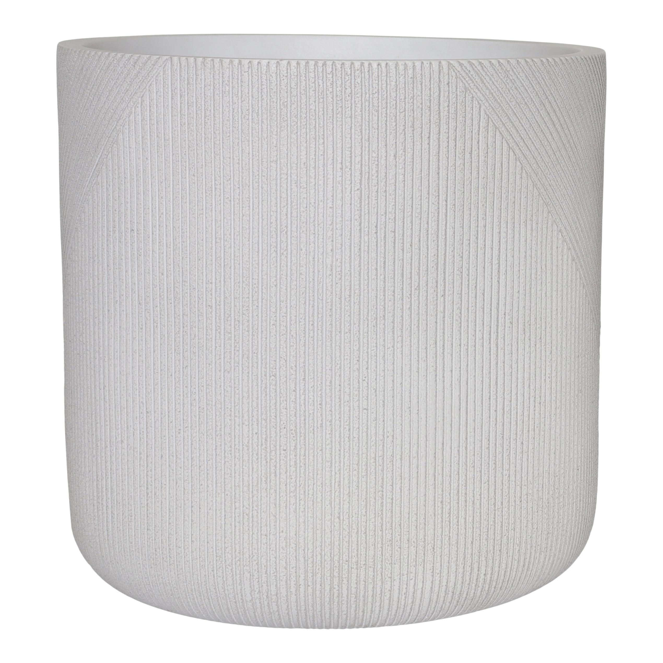 Verve White Fibreclay Plant pot (Dia) 36cm, (H)36cm