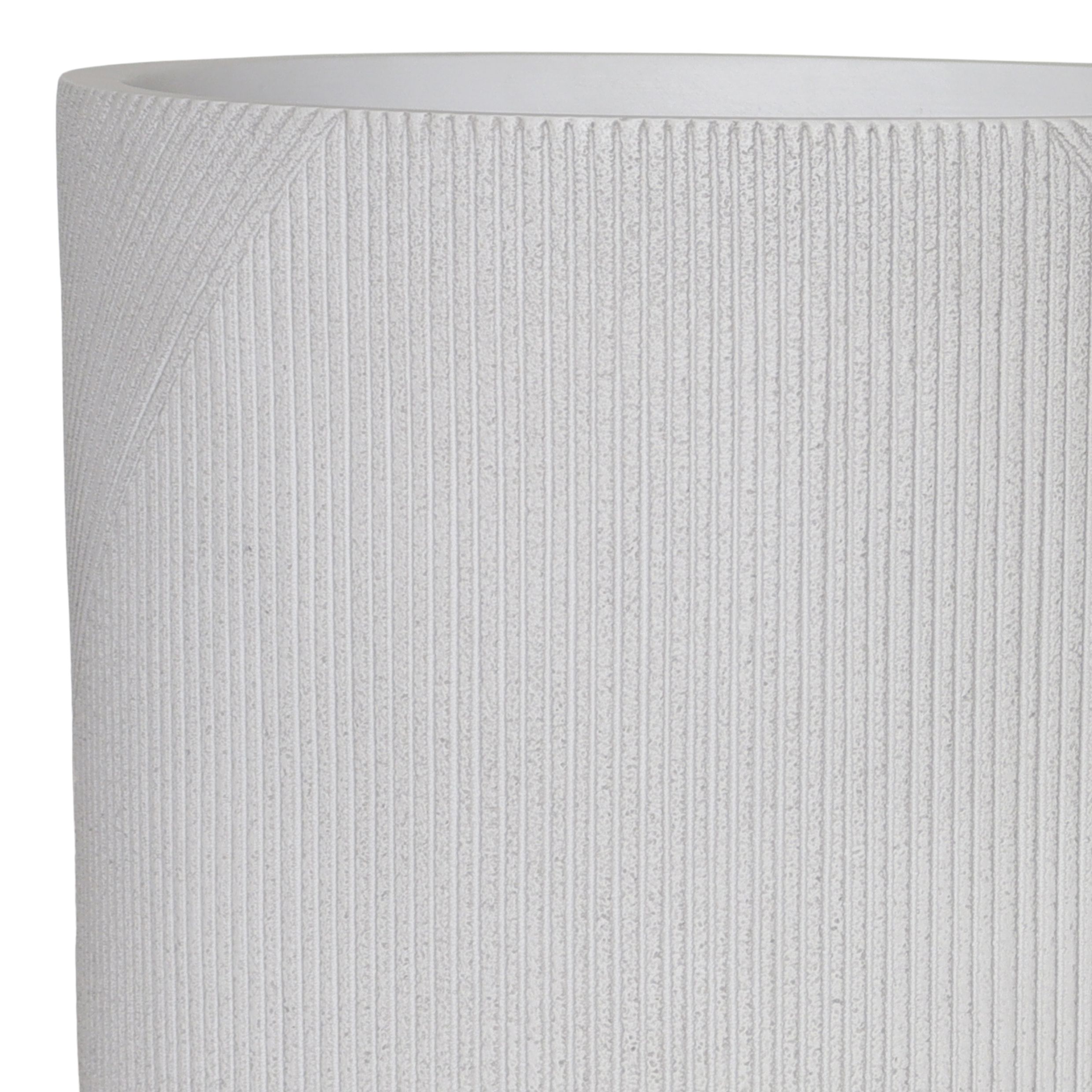 Verve White Fibreclay Plant pot (Dia) 36cm, (H)36cm