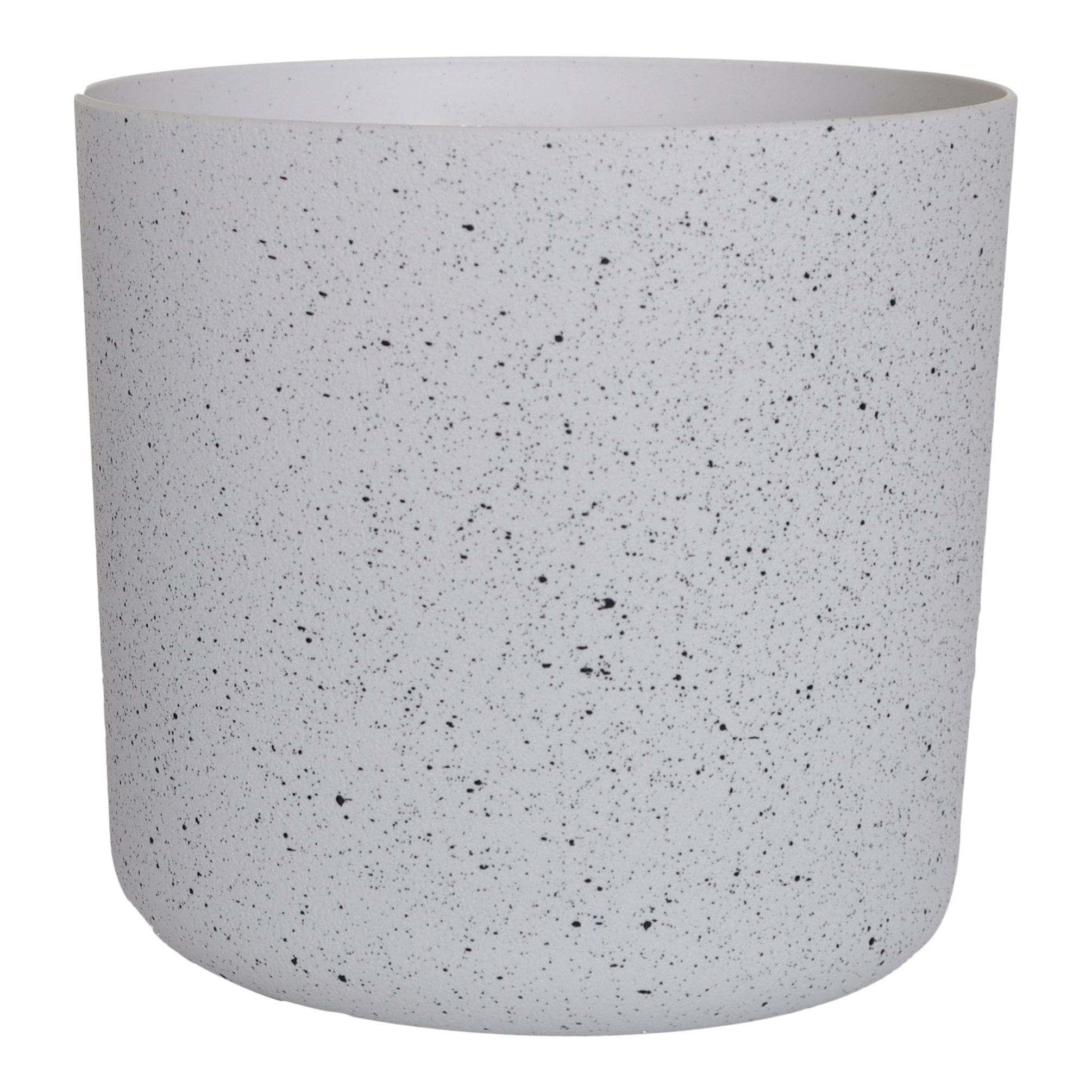 Verve White Recycled plastic Plant pot (Dia) 13cm, (H)12cm