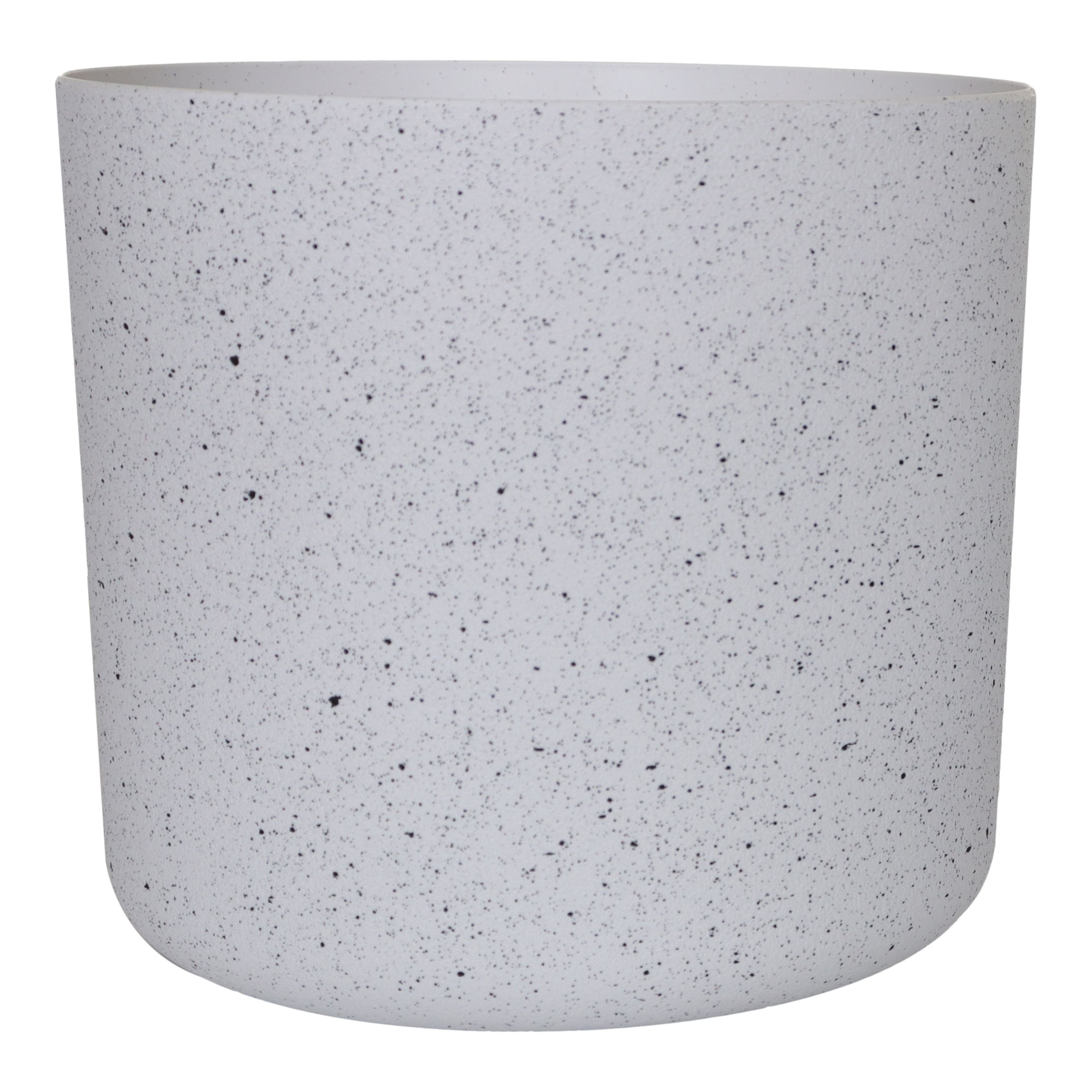 Verve White Recycled plastic Plant pot (Dia) 13cm, (H)28cm