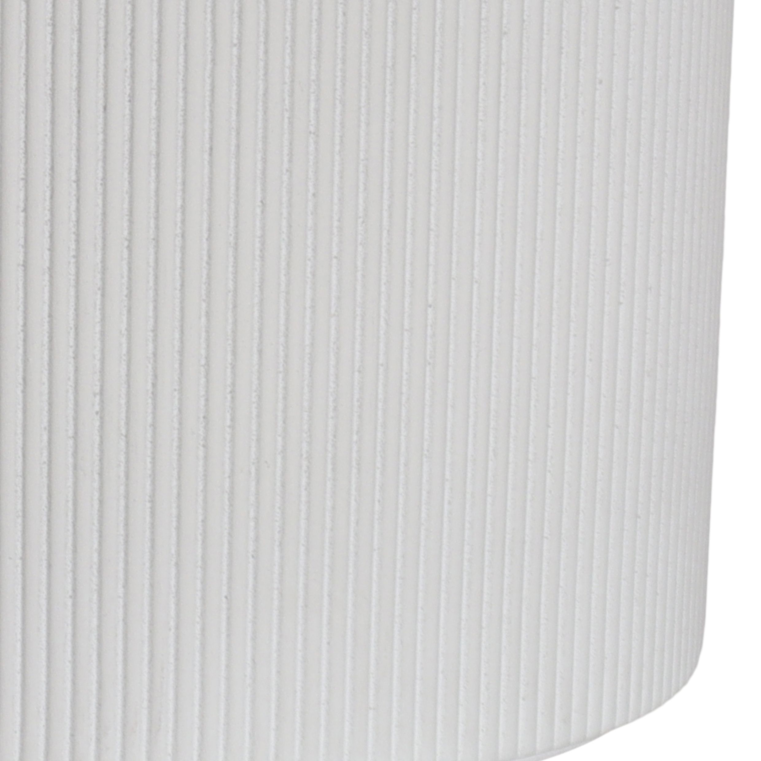 Verve White Terracotta Plant pot (Dia) 19cm, (H)19cm