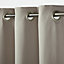 Vestris Beige Plain Blackout Eyelet Curtain (W)167cm (L)183cm, Single