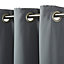 Vestris Dark grey Plain Thermal Eyelet Curtain (W)167cm (L)228cm, Single