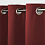 Vestris Red Plain Blackout Eyelet Curtain (W)117cm (L)137cm, Single