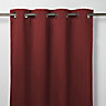 Vestris Red Plain Blackout Eyelet Curtain (W)167cm (L)183cm, Single