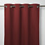 Vestris Red Plain Blackout Eyelet Curtain (W)167cm (L)183cm, Single