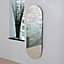 Vetro soap Mirror effect Column Radiator, (W)500mm x (H)1380mm