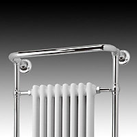 Victoria White Chrome effect Electric Towel warmer (W)659mm x (H)952mm