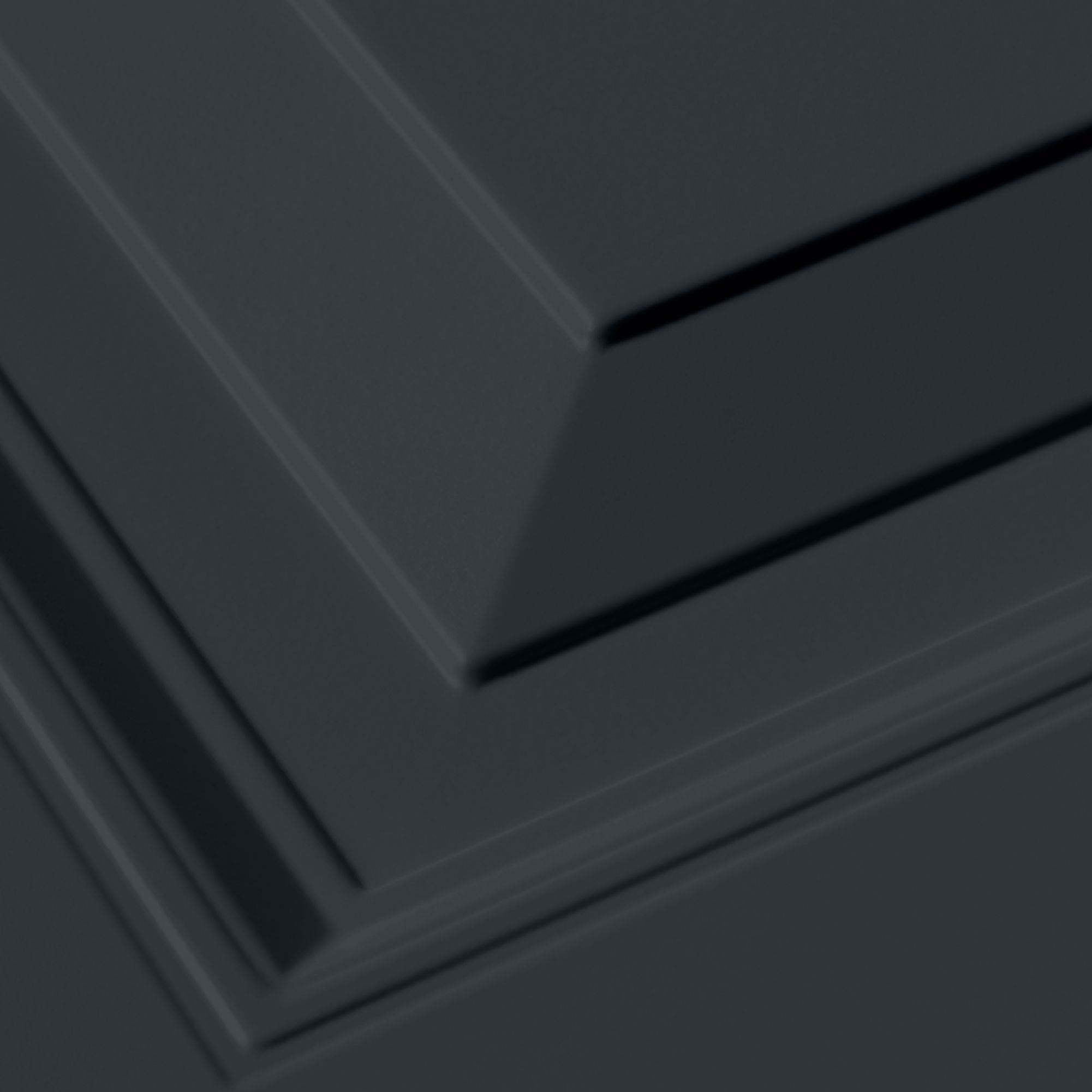 Victorian 12-panelled Up & over Anthracite grey Retractable Garage door, (H)2039mm (W)2579mm (T)40mm