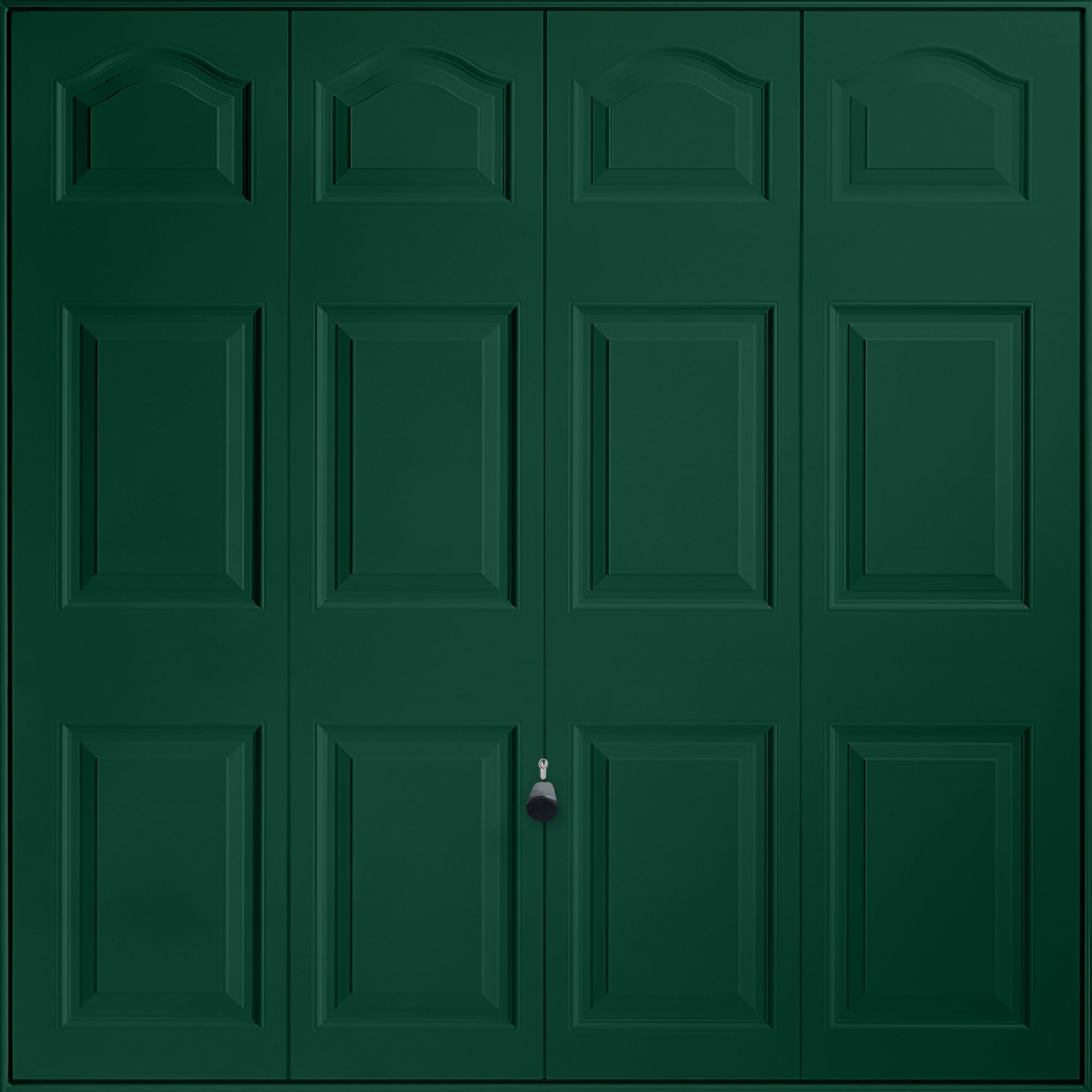 Victorian 12-panelled Up & over Moss green Canopy Garage door, (H)2194mm (W)2274mm (T)40mm