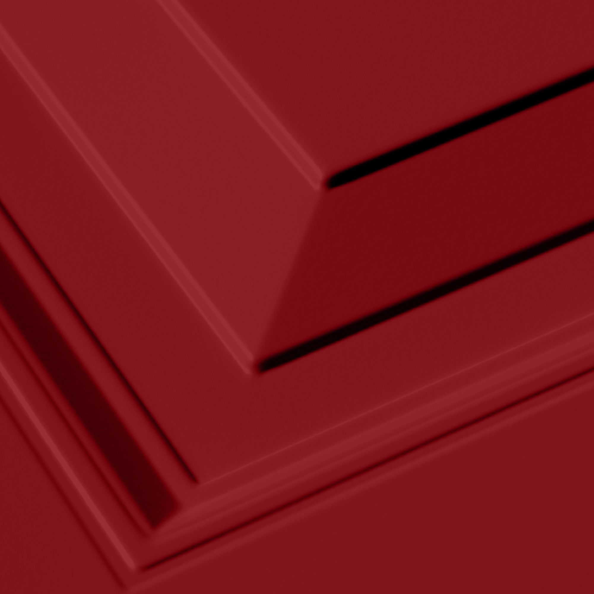 Victorian 12-panelled Up & over Ruby red Canopy Garage door, (H)2039mm (W)2274mm (T)40mm