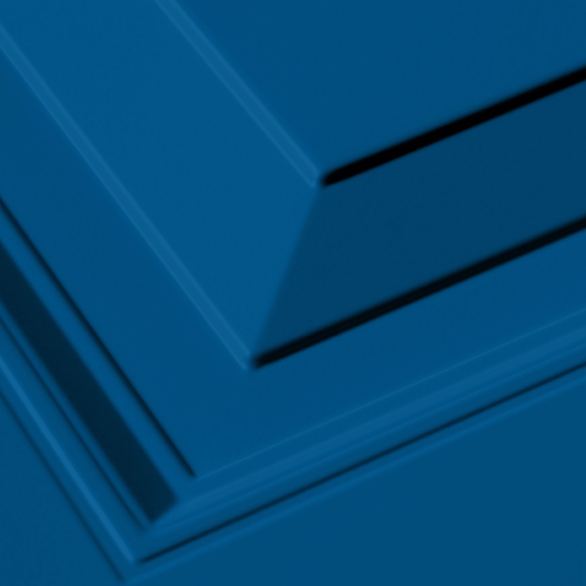 Victorian 12-panelled Up & over Signal blue Canopy Garage door, (H)2039mm (W)2274mm (T)40mm