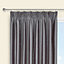 Villula Anthracite Plain Lined Pencil pleat Curtains (W)167cm (L)228cm, Pair