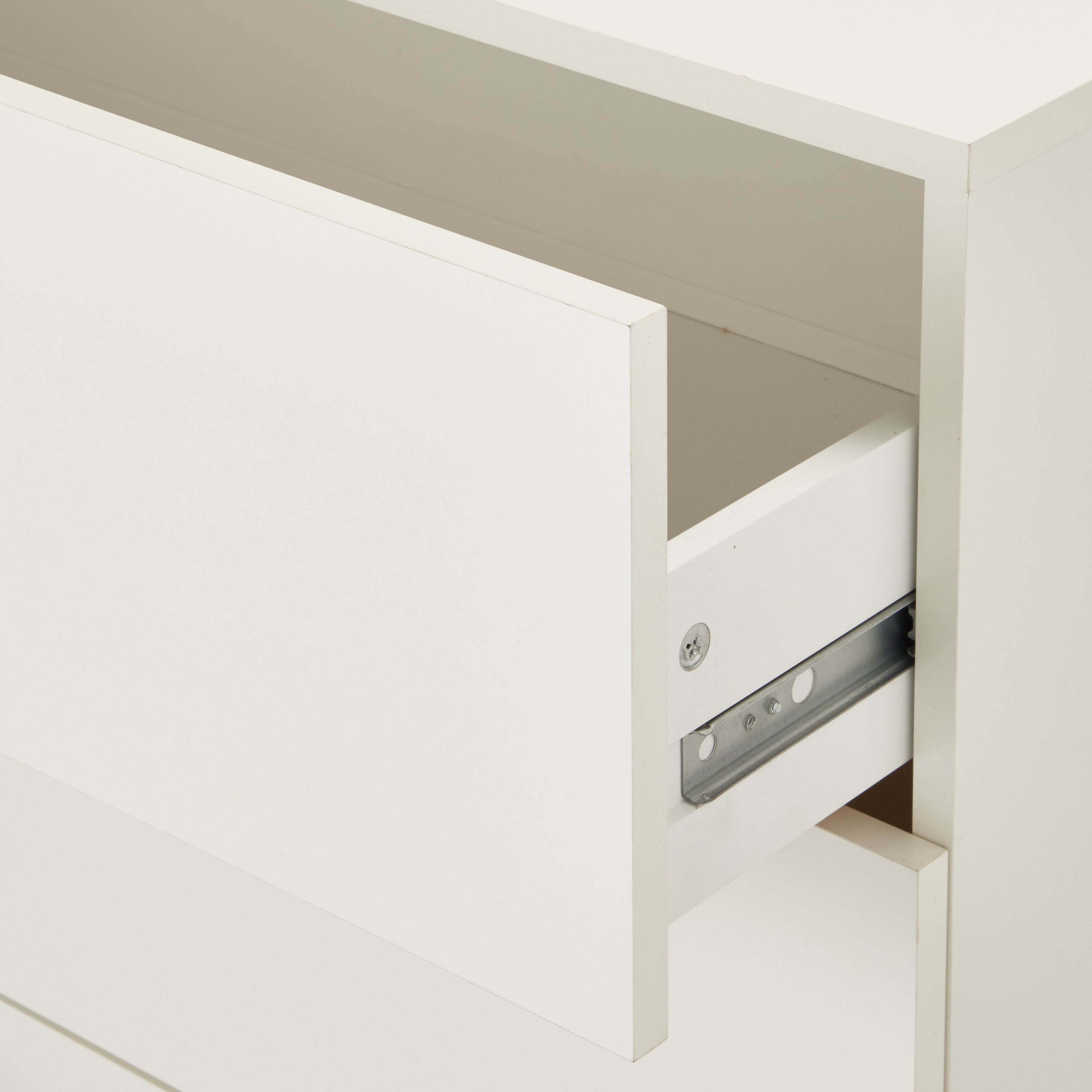 Vinova Matt white 3 Drawer classic Chest of drawers (H)795mm (W)800mm (D)401mm