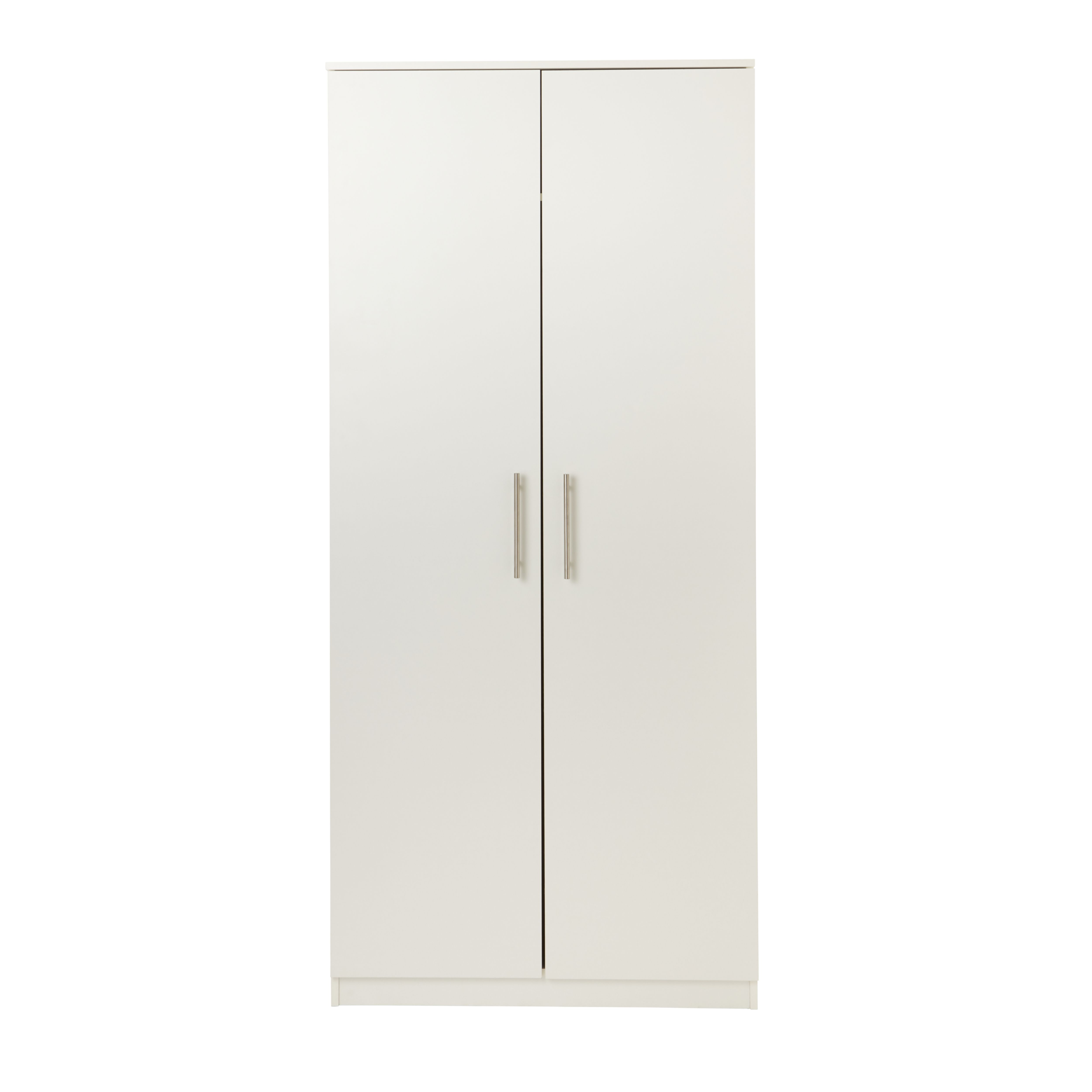 Vinova Modern Matt white Double Wardrobe (H)1995mm (W)900mm (D)500mm