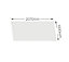 Vistelle High gloss White Acrylic Panel (W)100cm x (H)207cm x (D)4mm