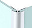 Vistelle Silver effect Straight Panel external corner joint, (L)2500mm
