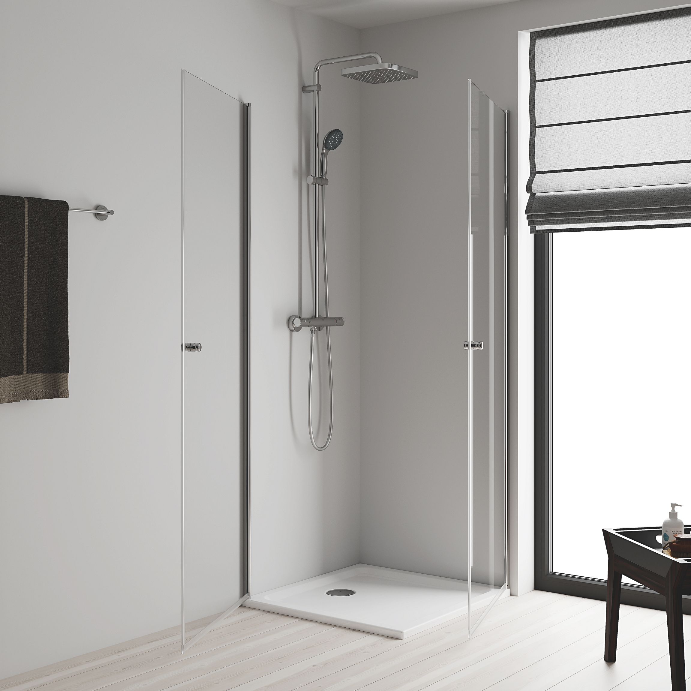 Vitalio Start 250 Chrome effect Thermostatic Multi head shower