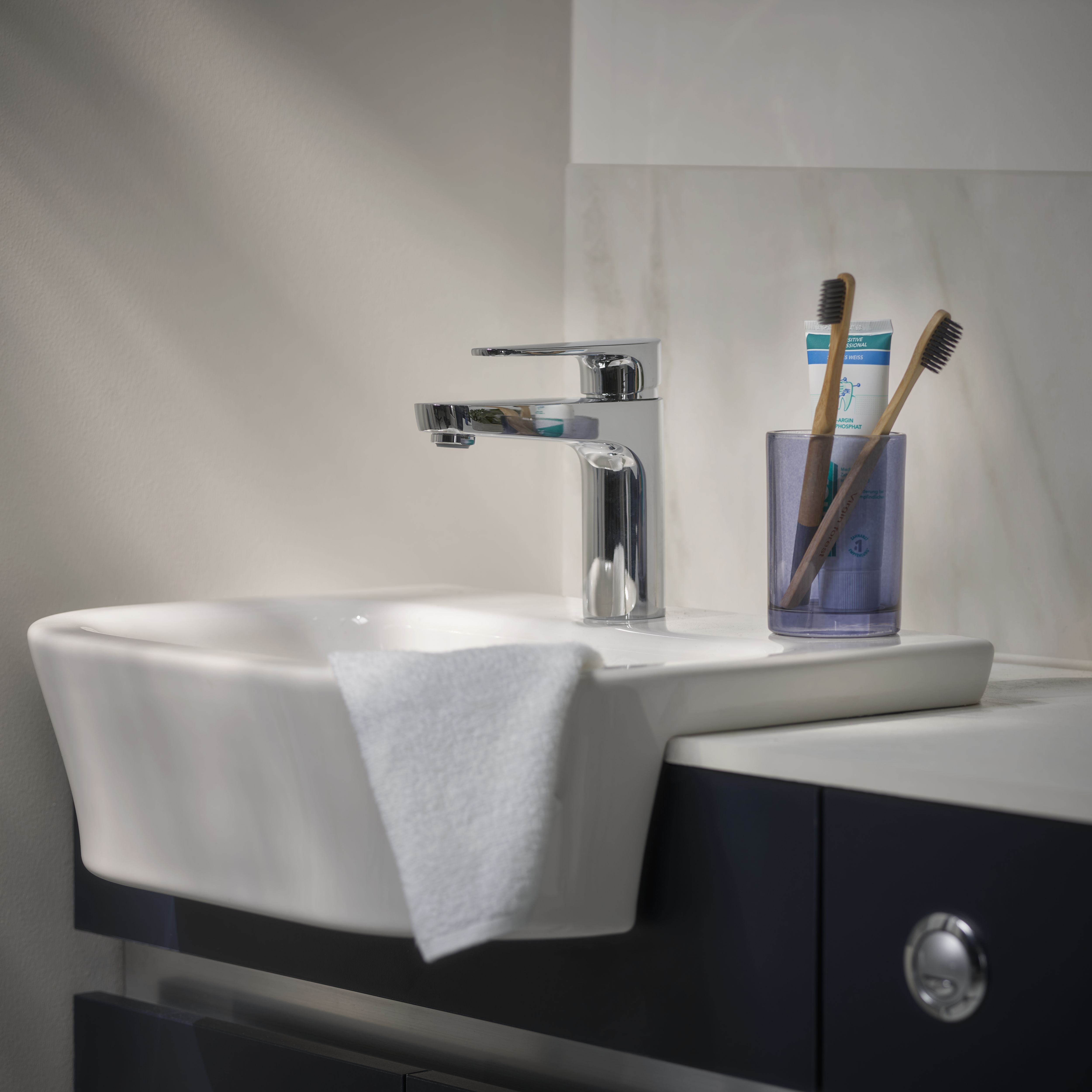 VitrA Koa White Semi-recessed Basin (W)45cm