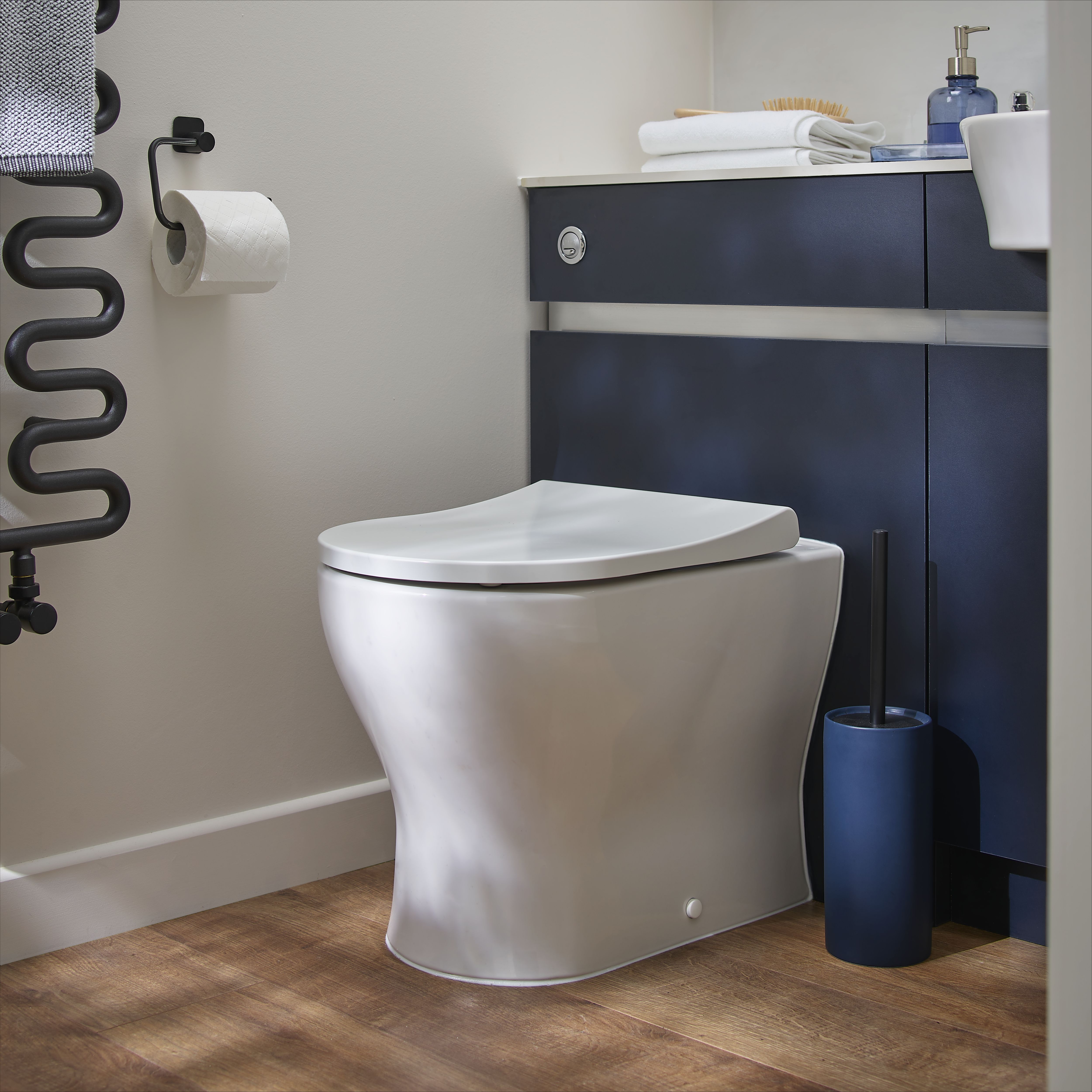 Vitra Koa White Slim Fully skirted Round Toilet set with Soft close seat