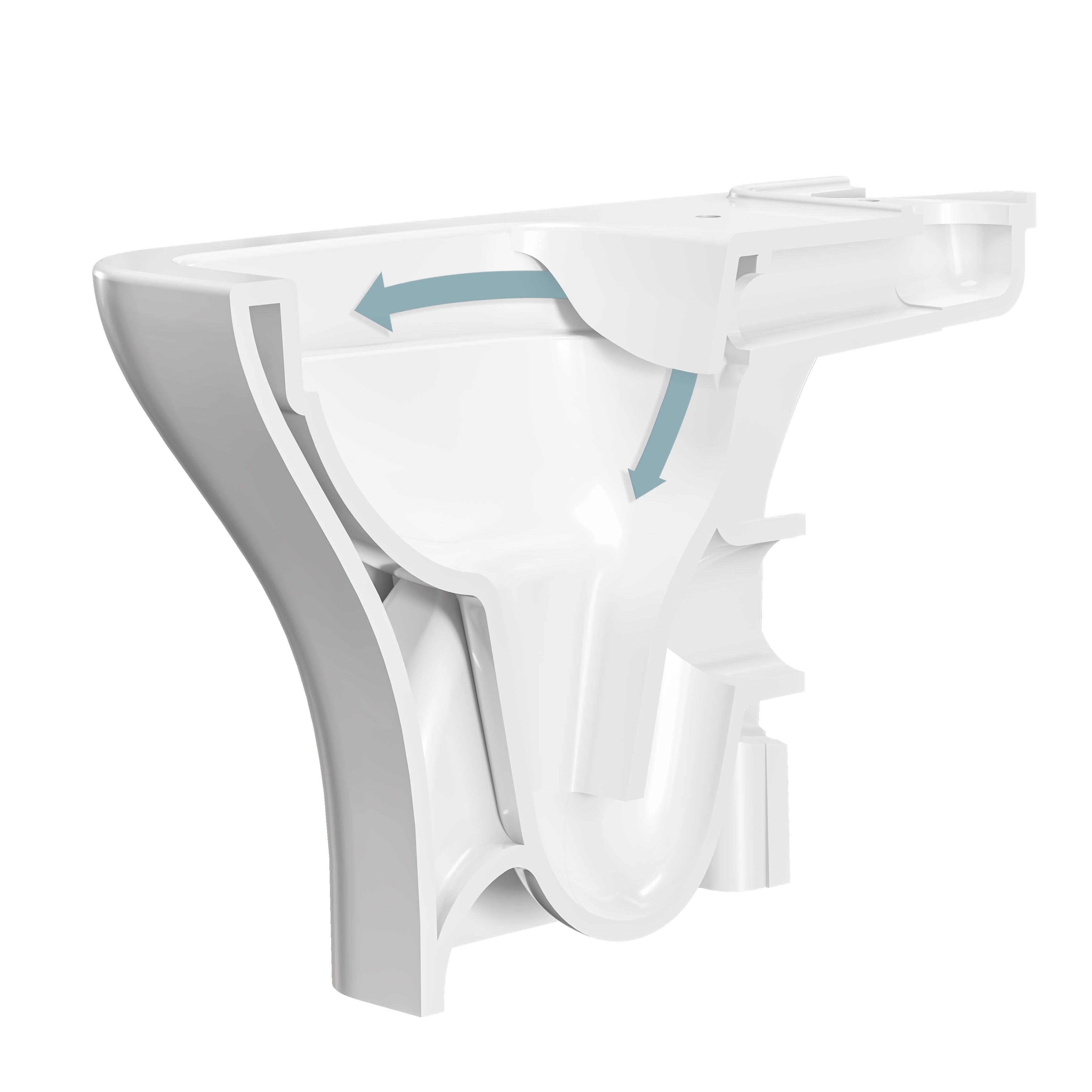 Vitra Koa White Slim Open back close-coupled Square Toilet set with Soft close seat