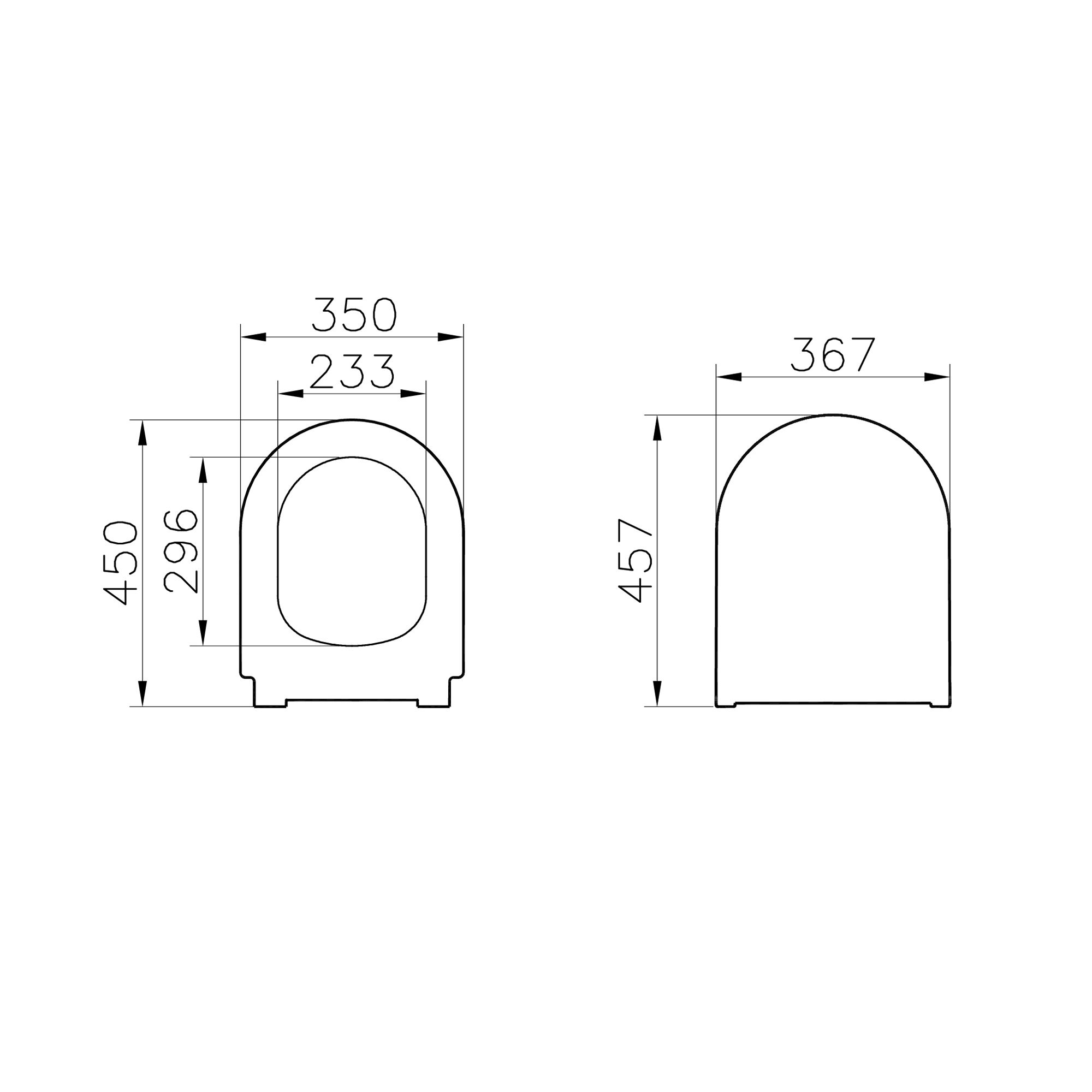 Vitra Koa White Slim Wall hung Round Toilet set with Soft close seat & frame