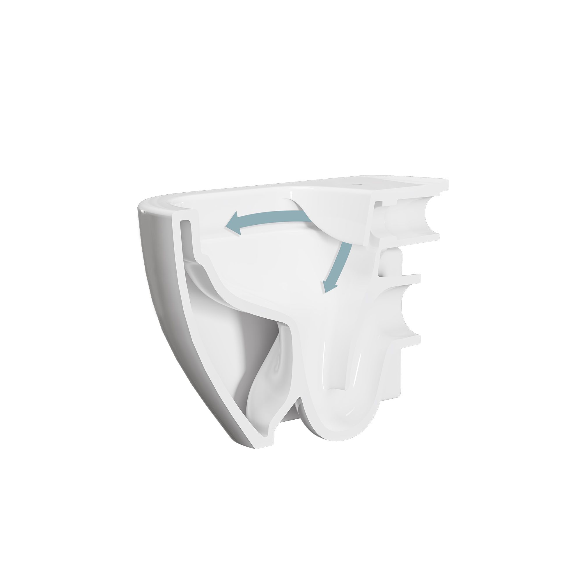 Vitra Koa White Slim Wall hung Round Toilet set with Soft close seat