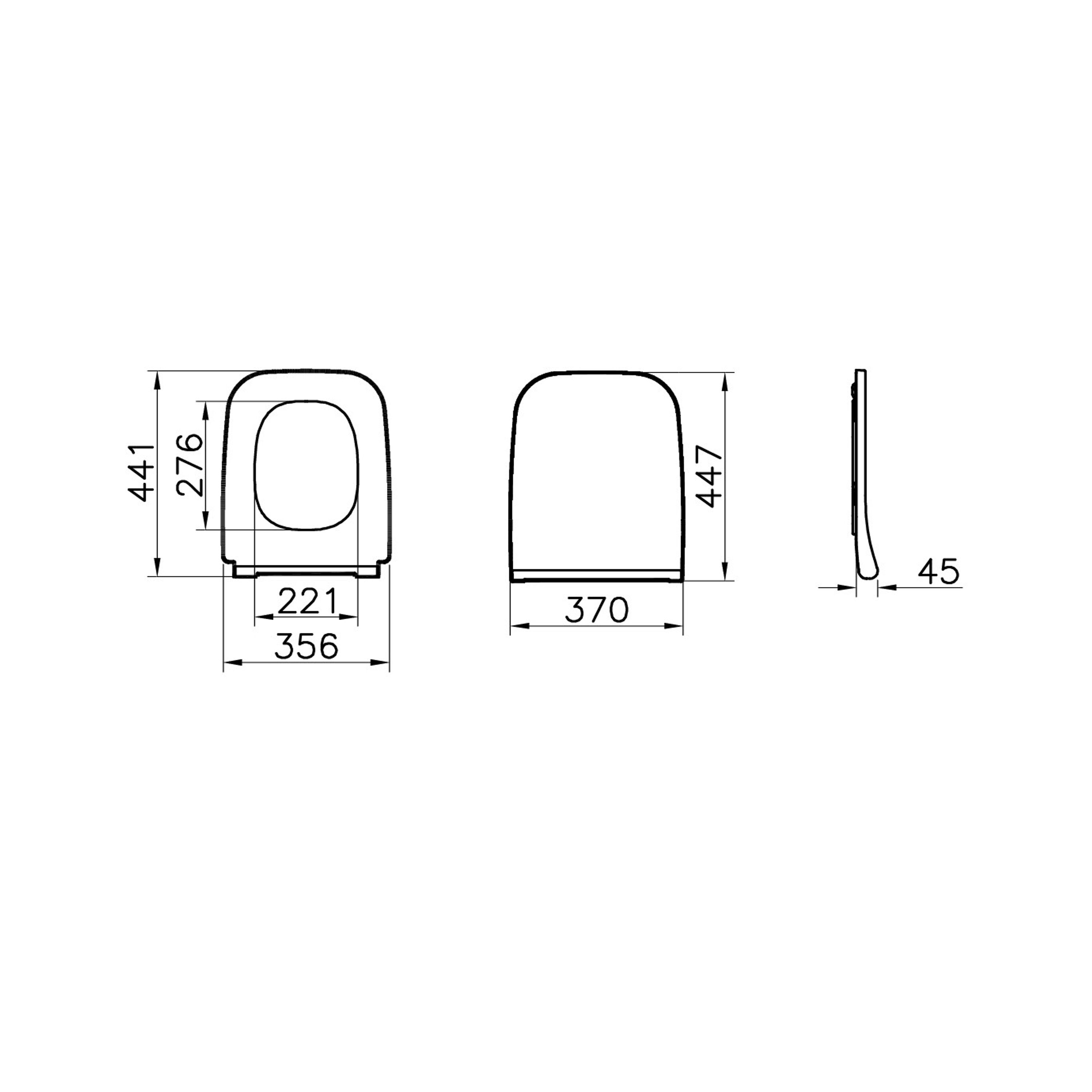 Vitra Koa White Slim Wall hung Square Toilet set with Soft close seat & frame