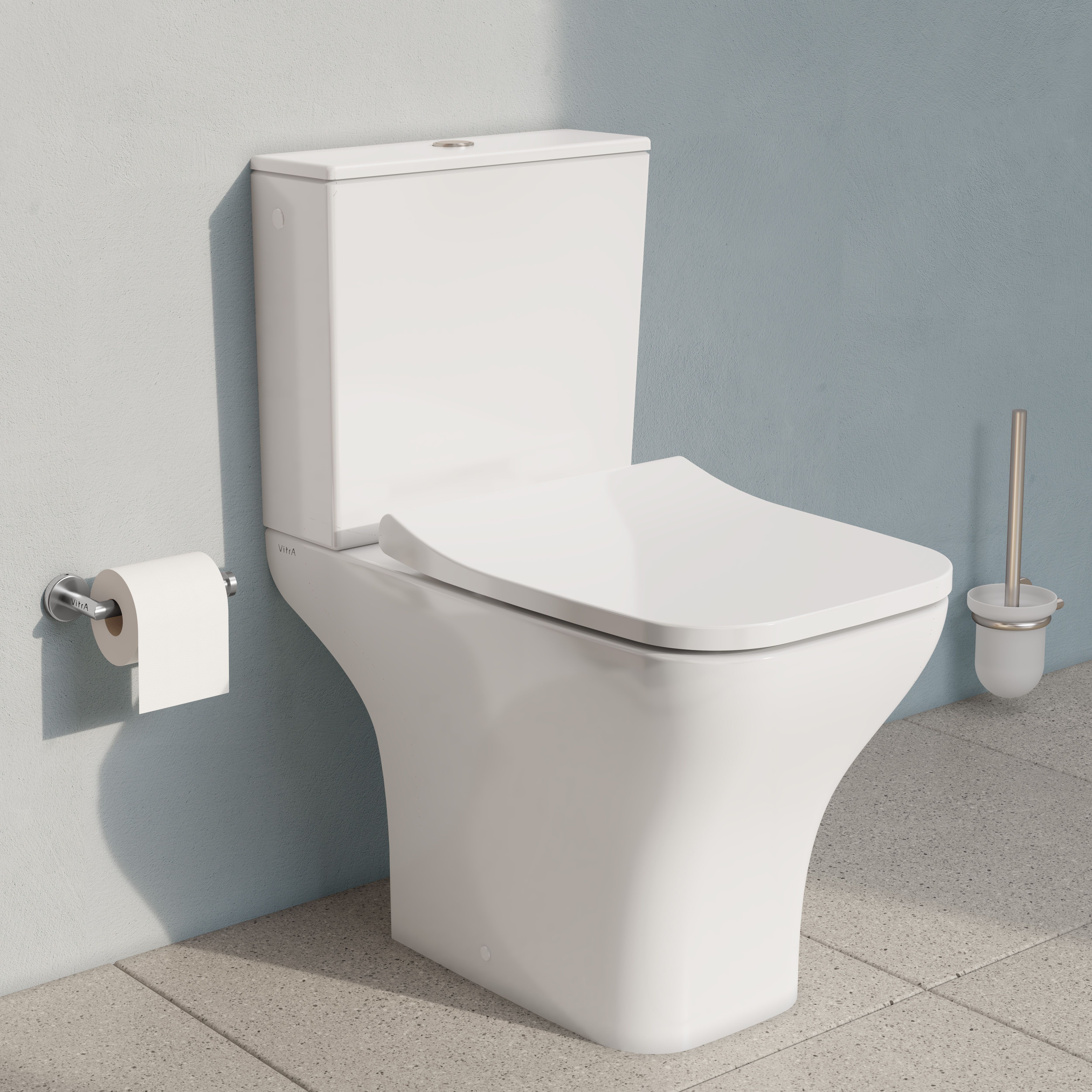Vitra Koa White Square Slim Soft close Toilet seat