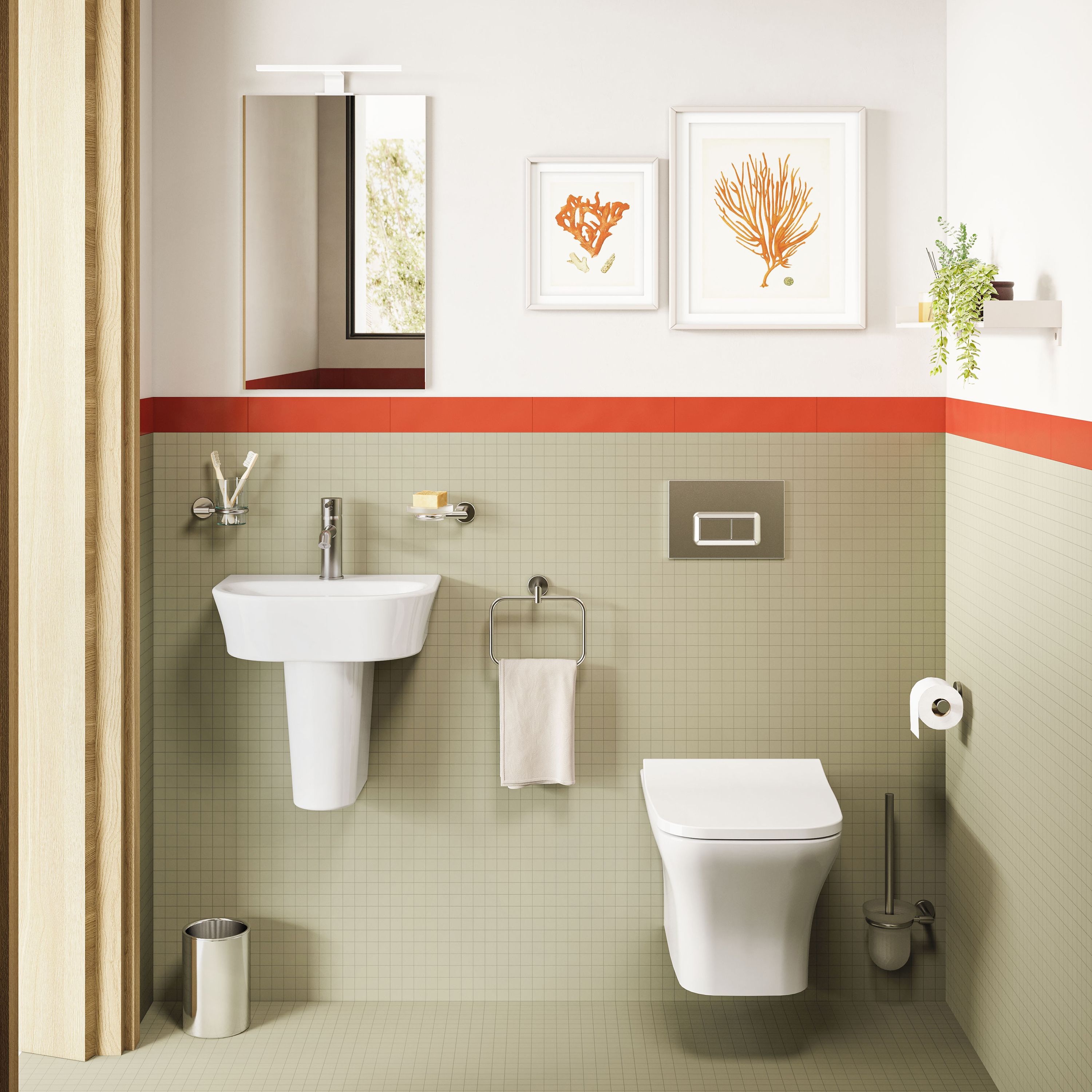 VitrA Koa White Wall-mounted Basin (W)45cm