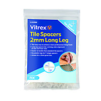 Vitrex LLS2500 Plastic 2mm Tile spacer, Pack of 500