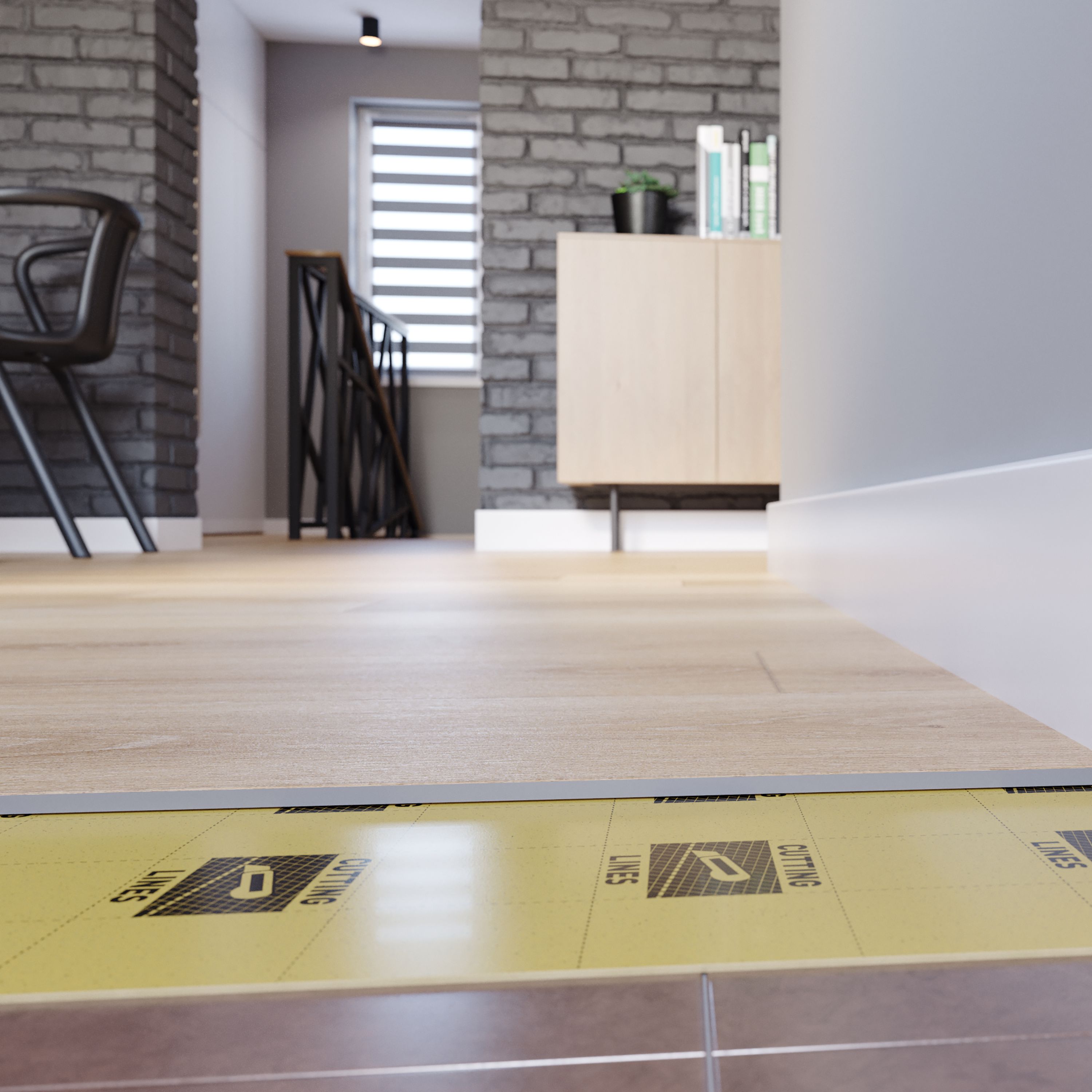 Volden 1.4mm Foam Vinyl Underlay roll, 8.5m²