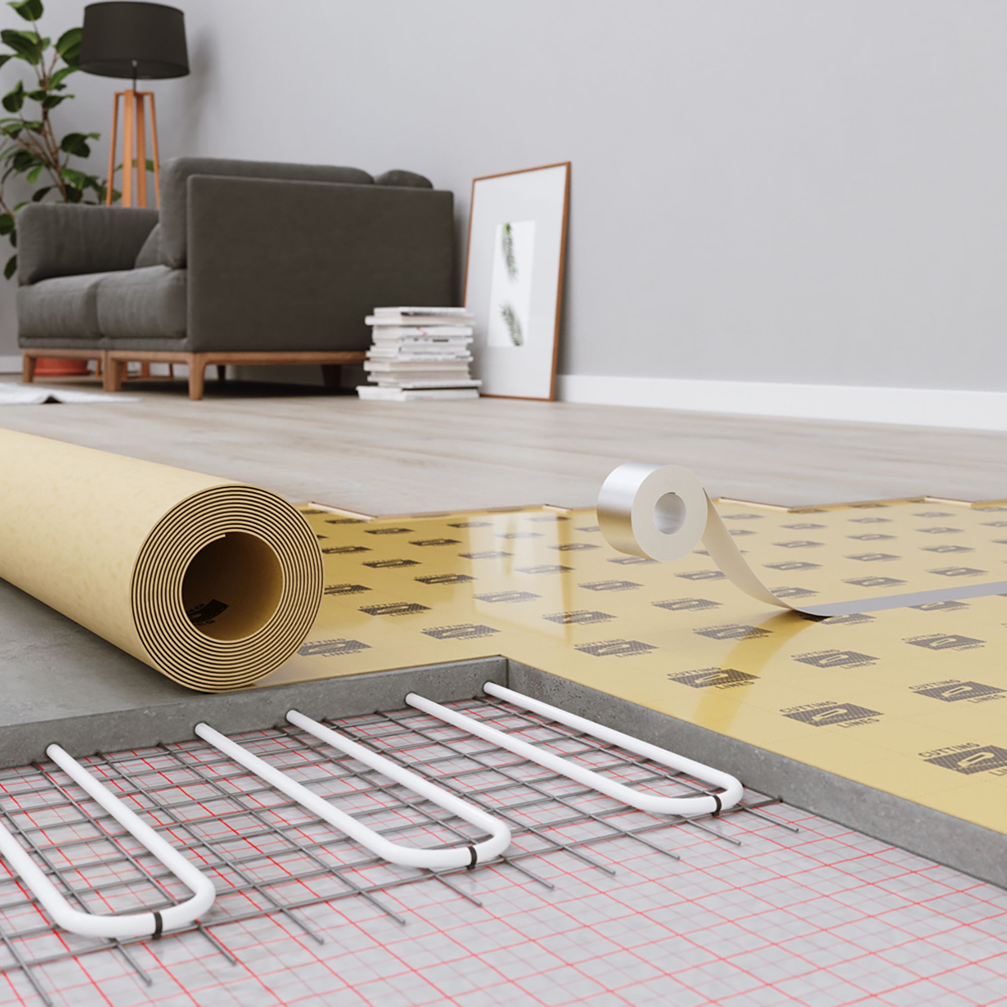 Volden 1.4mm Foam Vinyl Underlay roll, 8.5m²