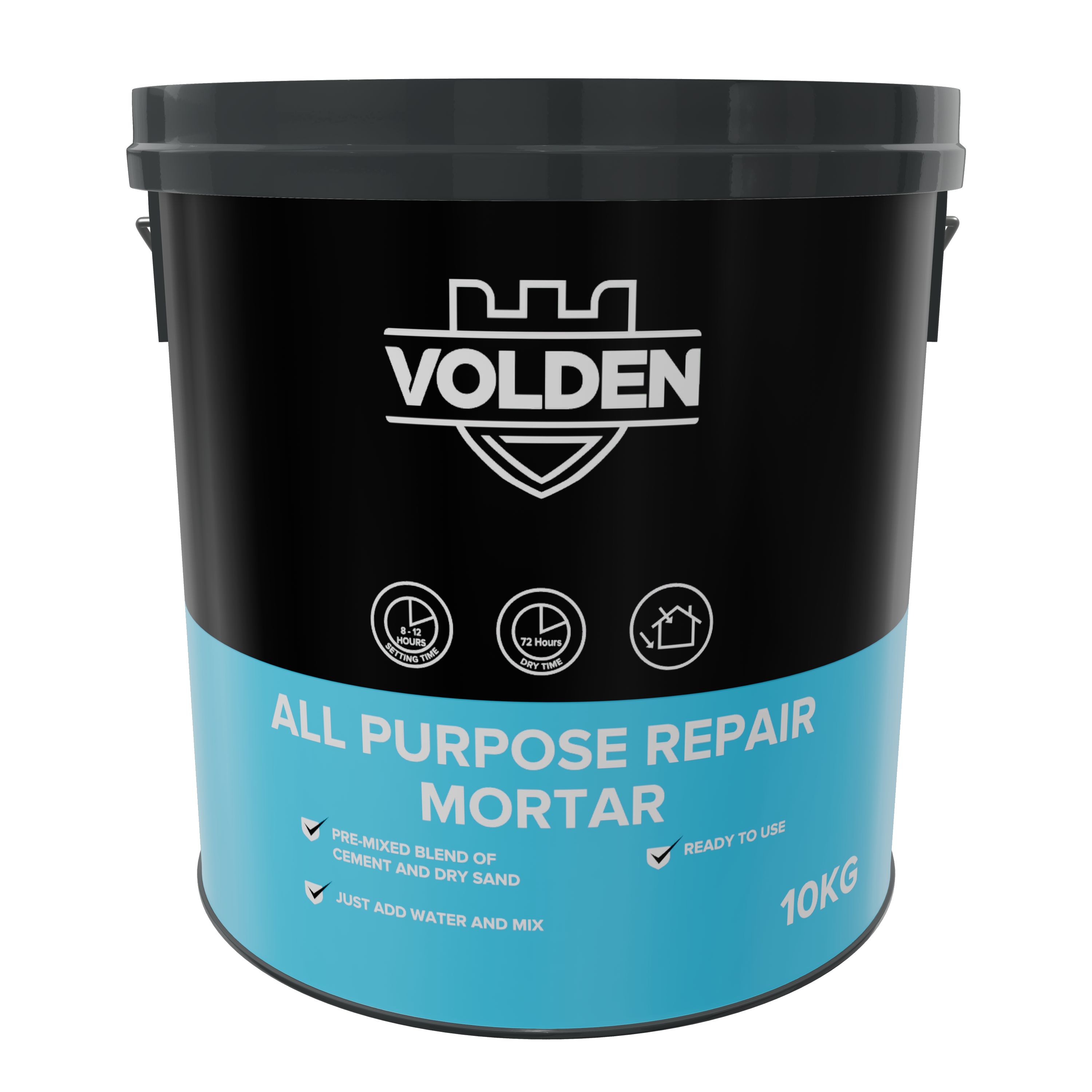 Volden Ready-mixed Repair mortar, 10kg Tub - Requires mixing before use