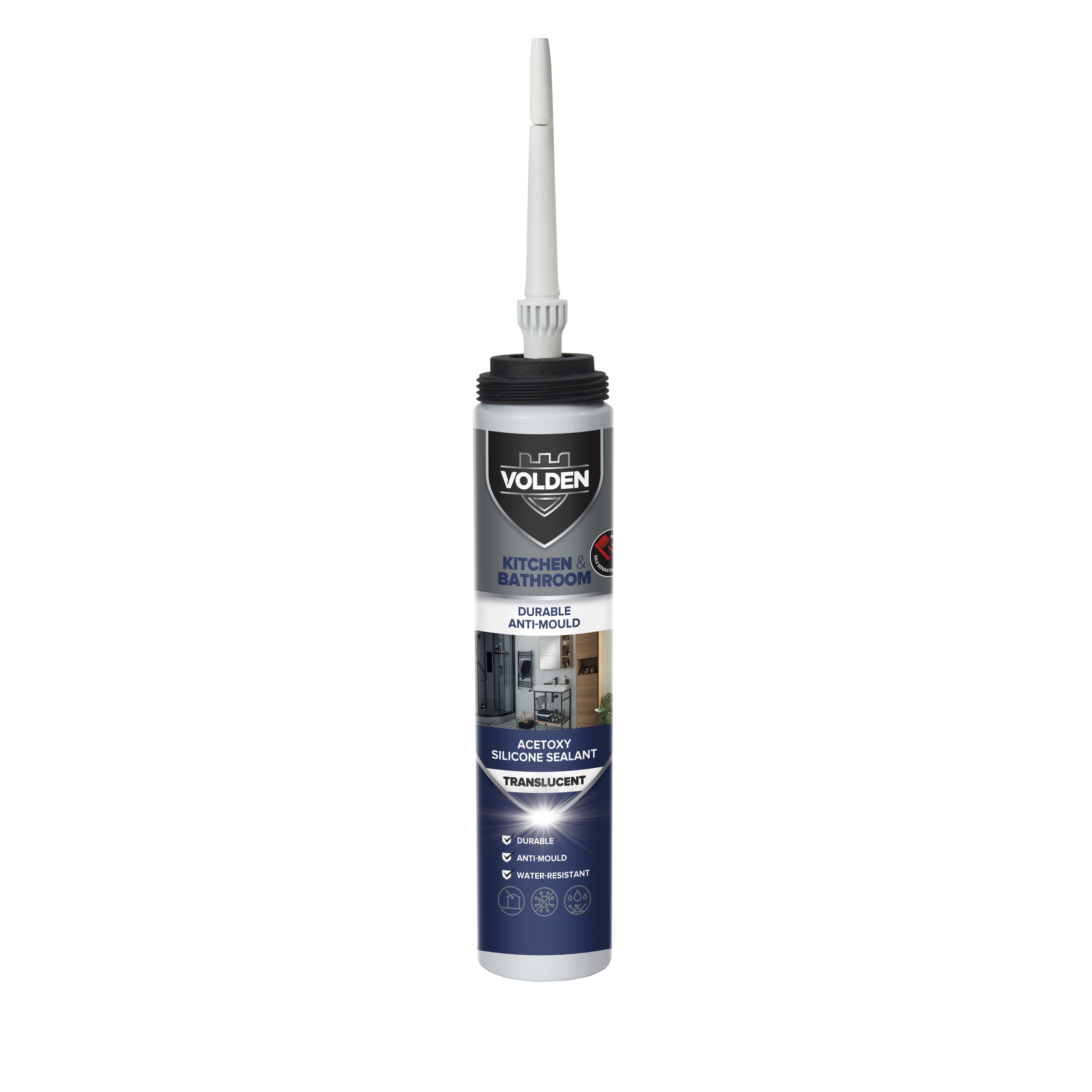 Volden Translucent Silicone-based Bathroom & kitchen Sanitary sealant, 200ml
