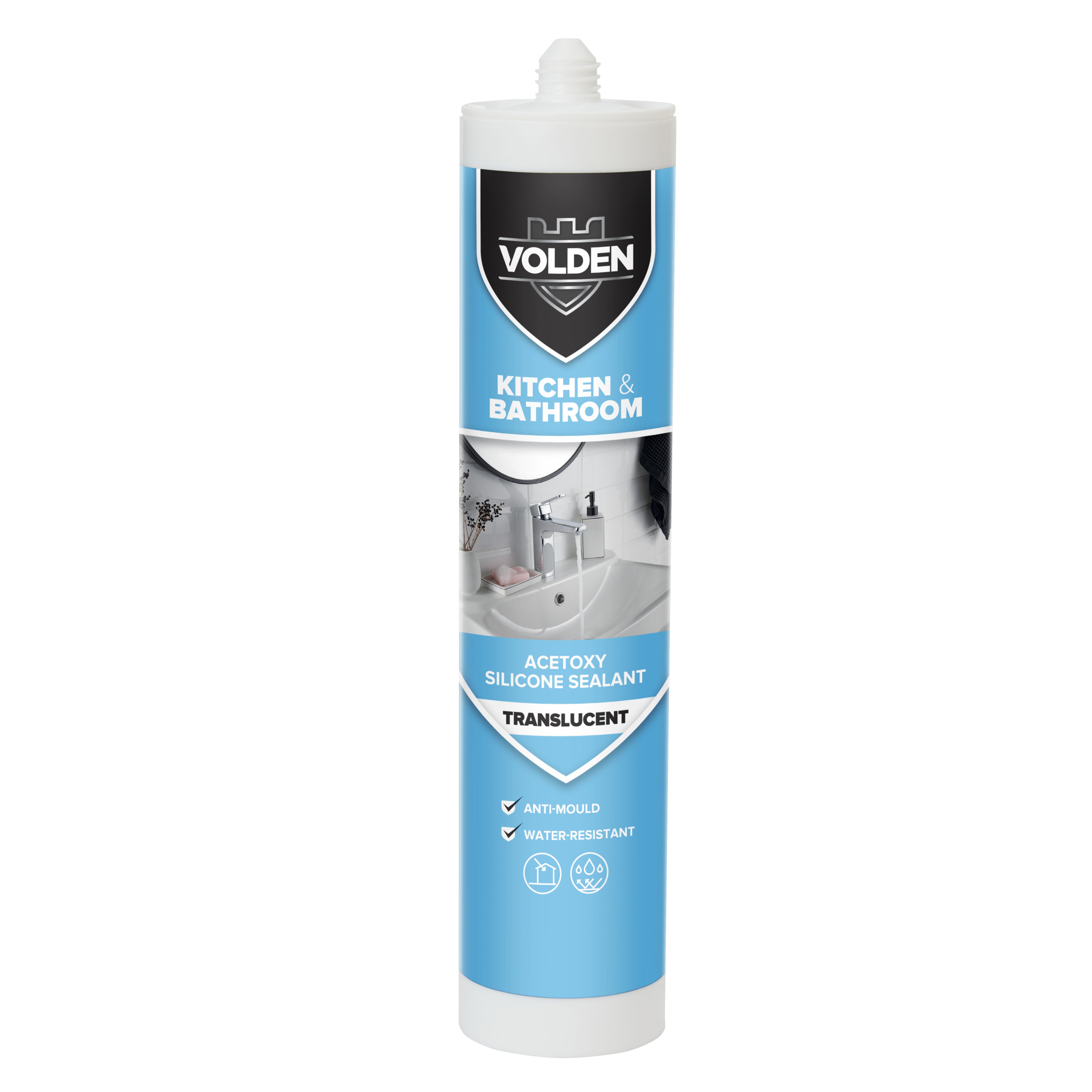 Volden Cement Grey Silicone-based Bathroom & kitchen Sanitary sealant,  280ml