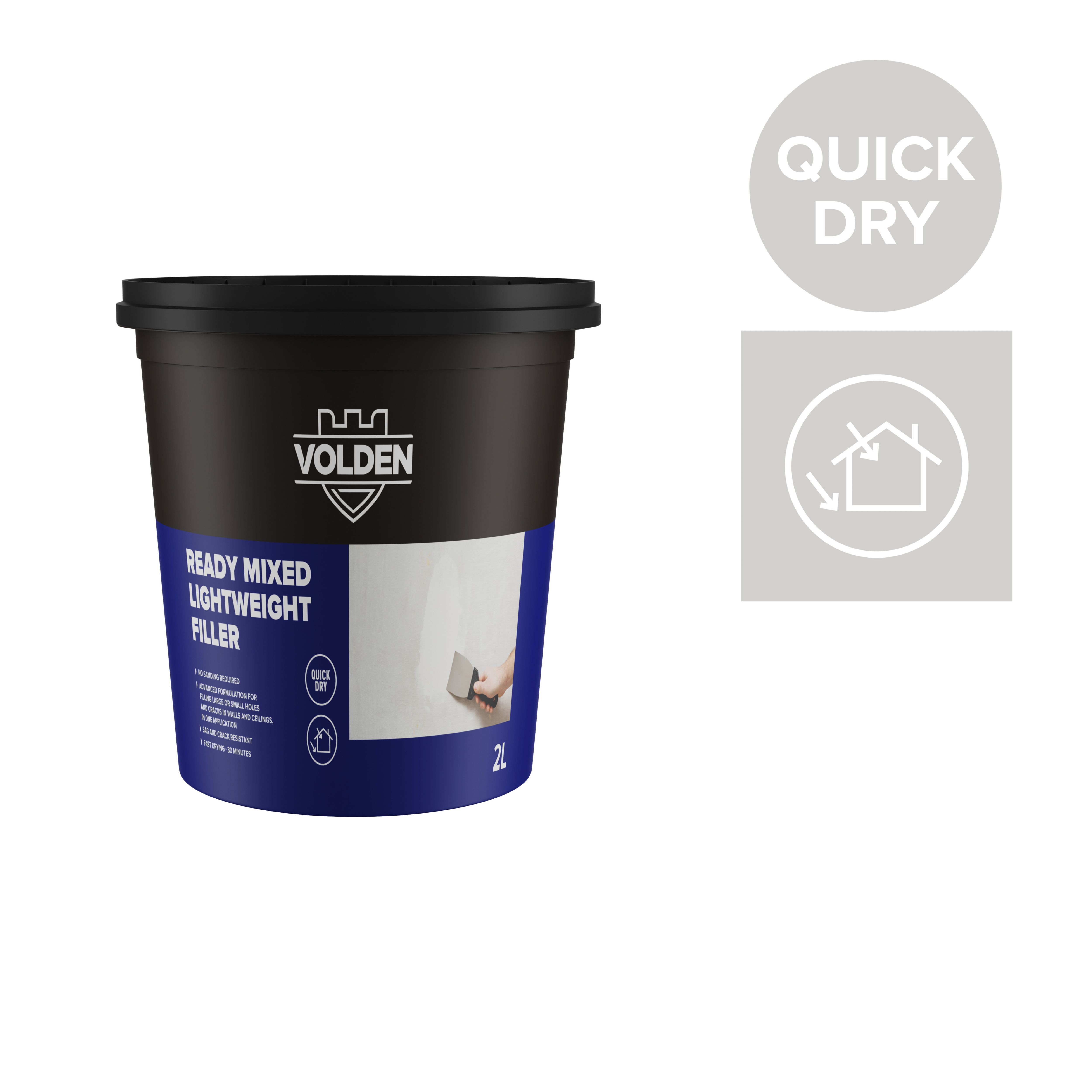 Volden White Paste Ready to use Multi-purpose Filler, 2L 860g