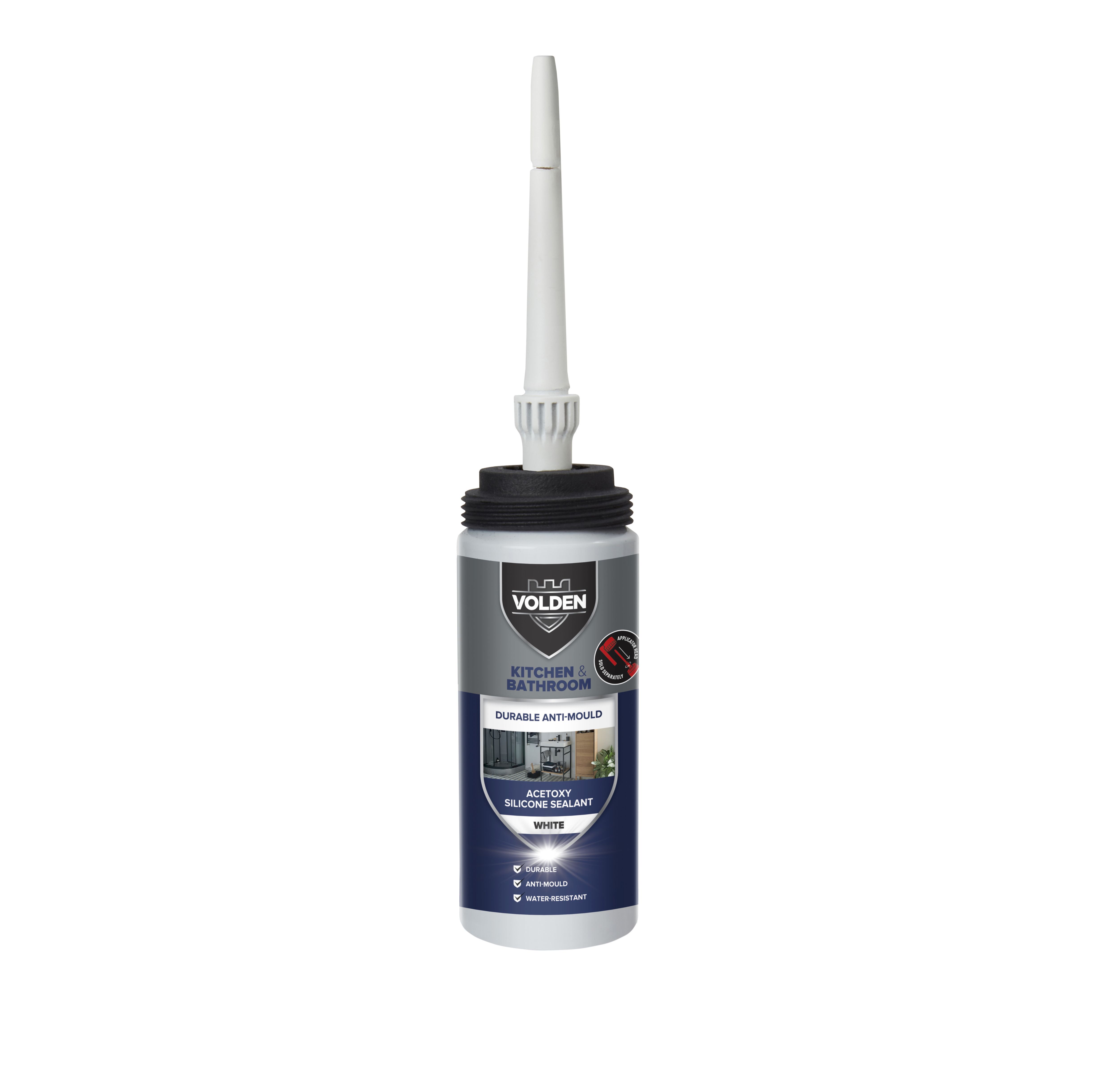 Volden White Silicone-based Bathroom & kitchen Sanitary sealant, 100ml