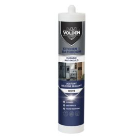Volden White Silicone-based Bathroom & kitchen Sanitary sealant, 280ml