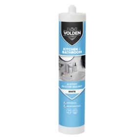 Volden White Silicone-based Bathroom & kitchen Sanitary sealant, 300ml