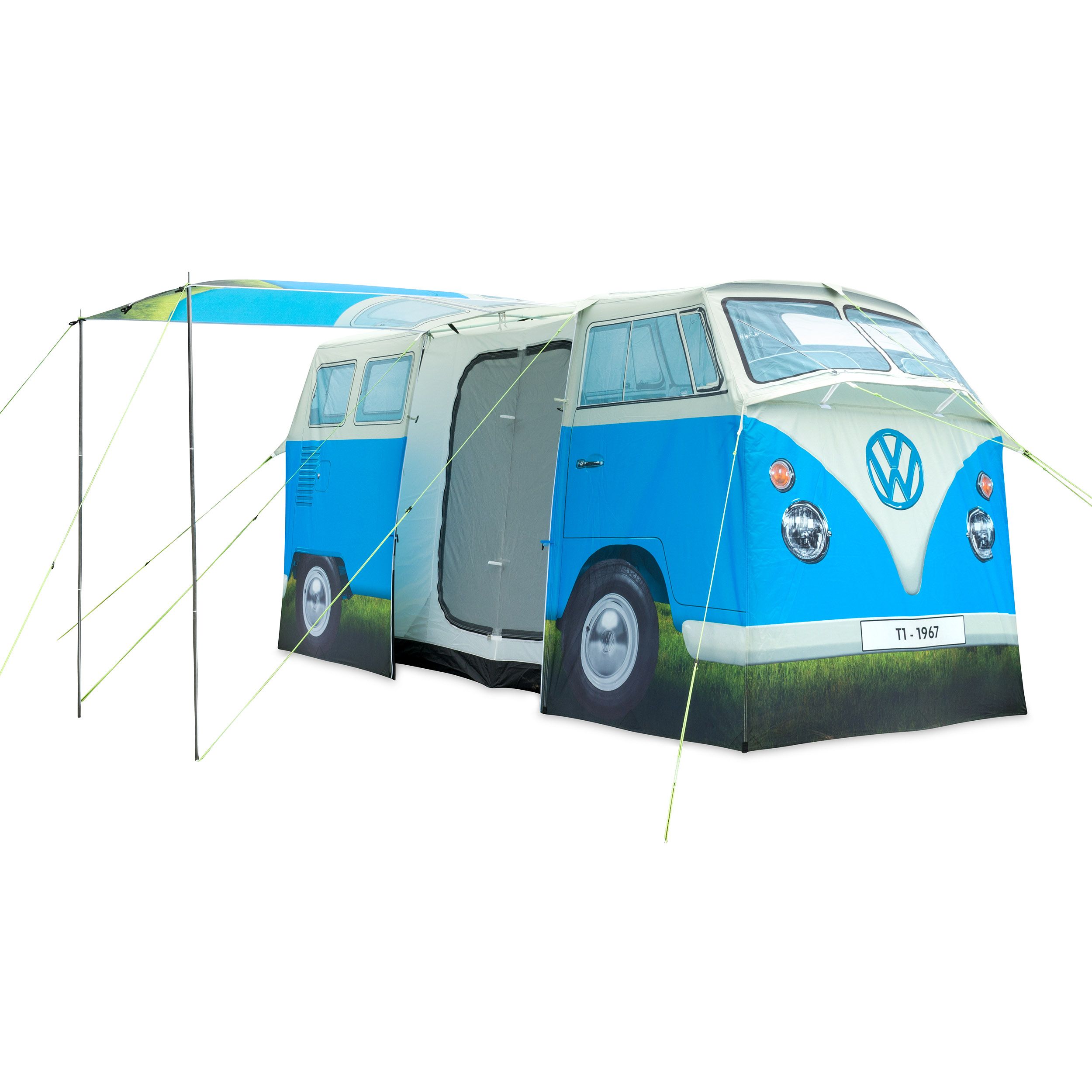 Volkswagen Blue Camper van Quick pitch Tent
