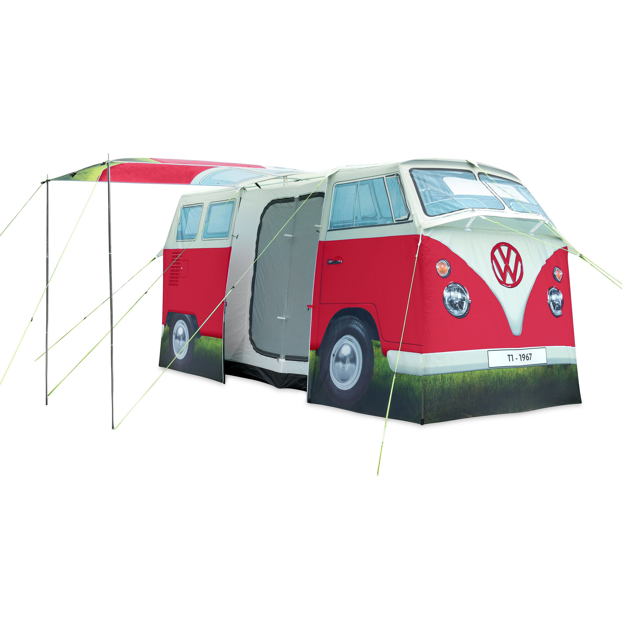 Volkswagen Red Camper van Quick pitch Tent